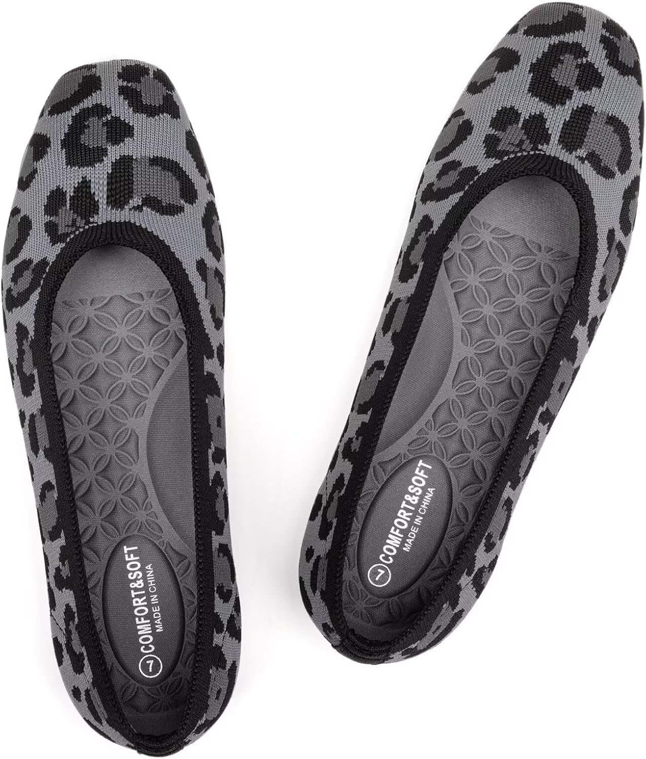 Breathable Square Toe Flat Shoes for Women - Comfortable Work Flats
