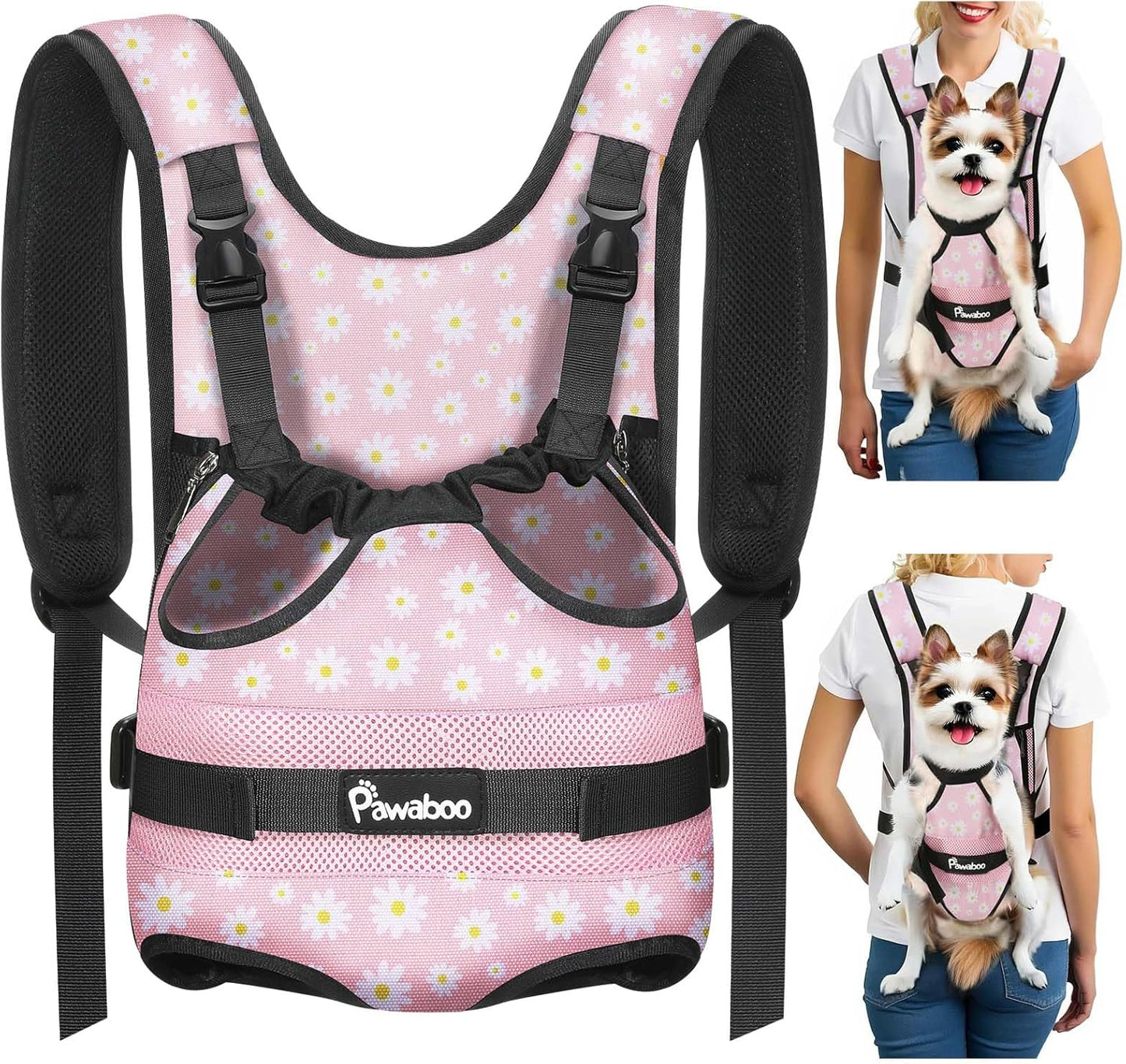 Pawaboo Pet Dog Front Carrier Backpack for Small Medium Dogs