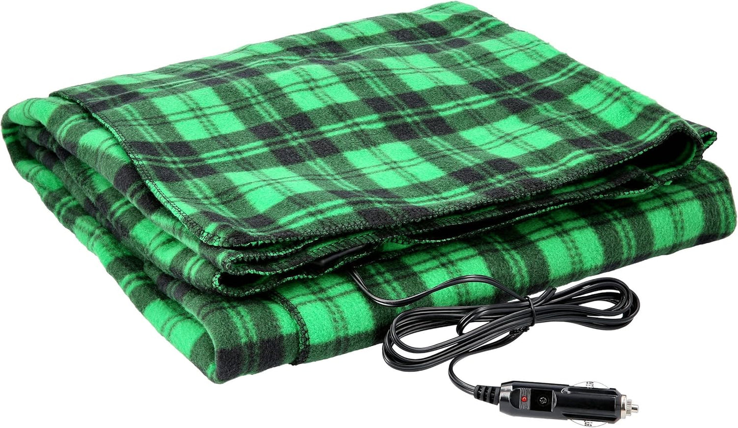 Heated Blanket for Car Travel - Cozy Fleece Electric Throw