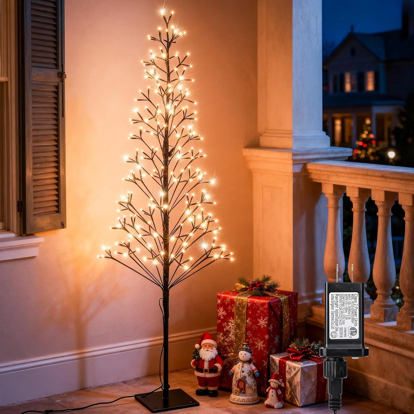 Lomotech 5Ft Christmas Tree Lights with Timer and Twinkle Feature