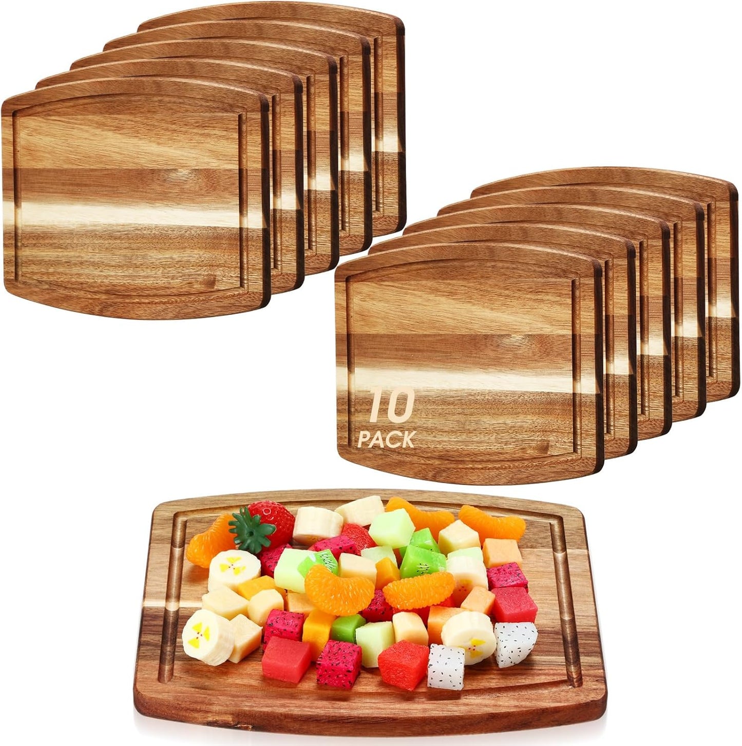 Kigley Acacia Wood Cutting Boards for Charcuterie and More