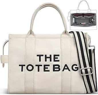 ABAMERICA Large Work Tote Bag for Women with Embroidery Design