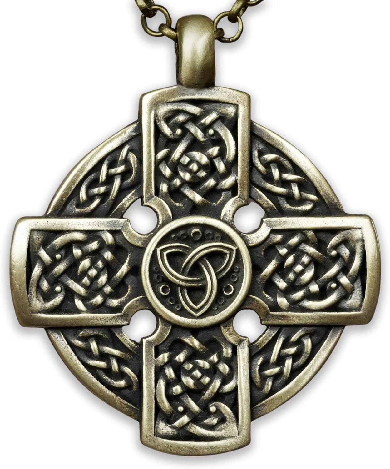 Triskele Spiral Pendant Necklace - Handmade Celtic Jewelry