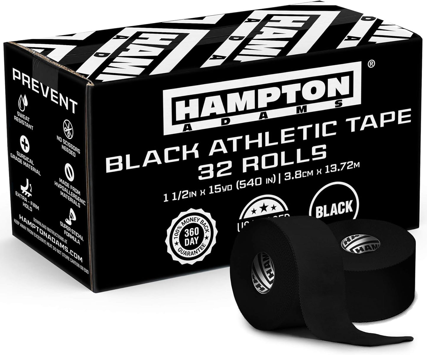Hampton Adams Bulk Athletic Tape - Strong, Easy to Tear, No Residue