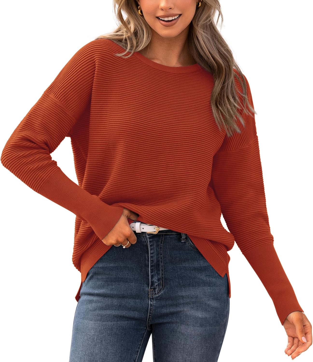 Casual Long Sleeve Sweater for Women - Cozy Fall Fashion 2025