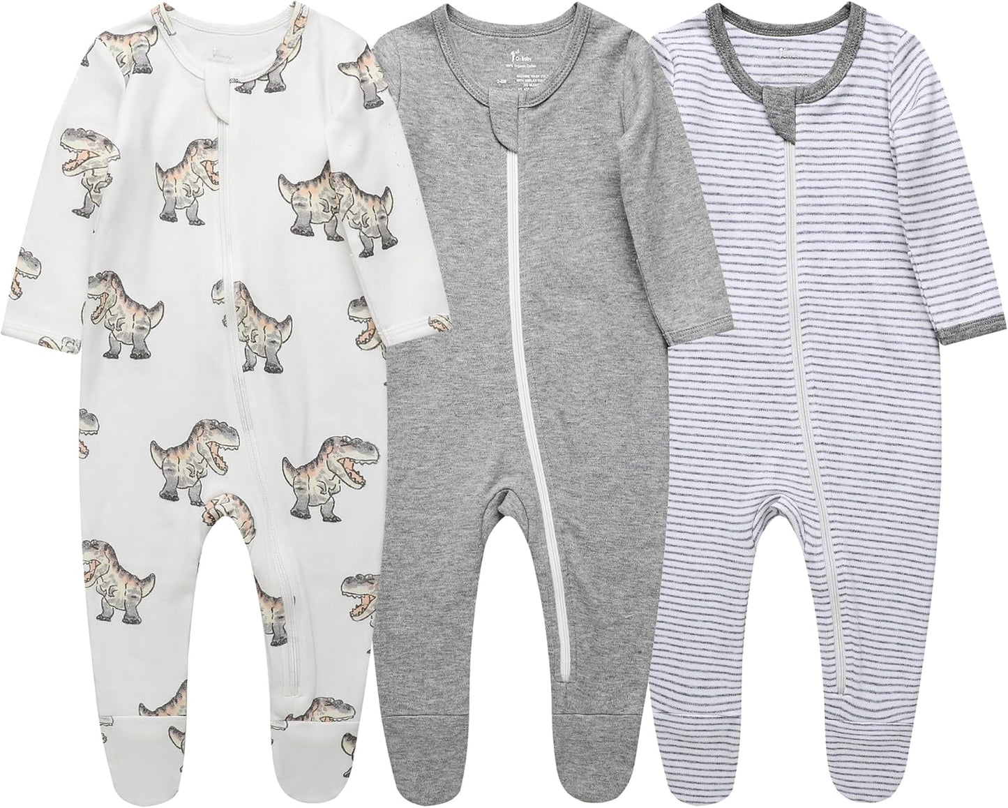 O2 BABY Organic Cotton Zip-Front Sleeper Pajamas for Babies