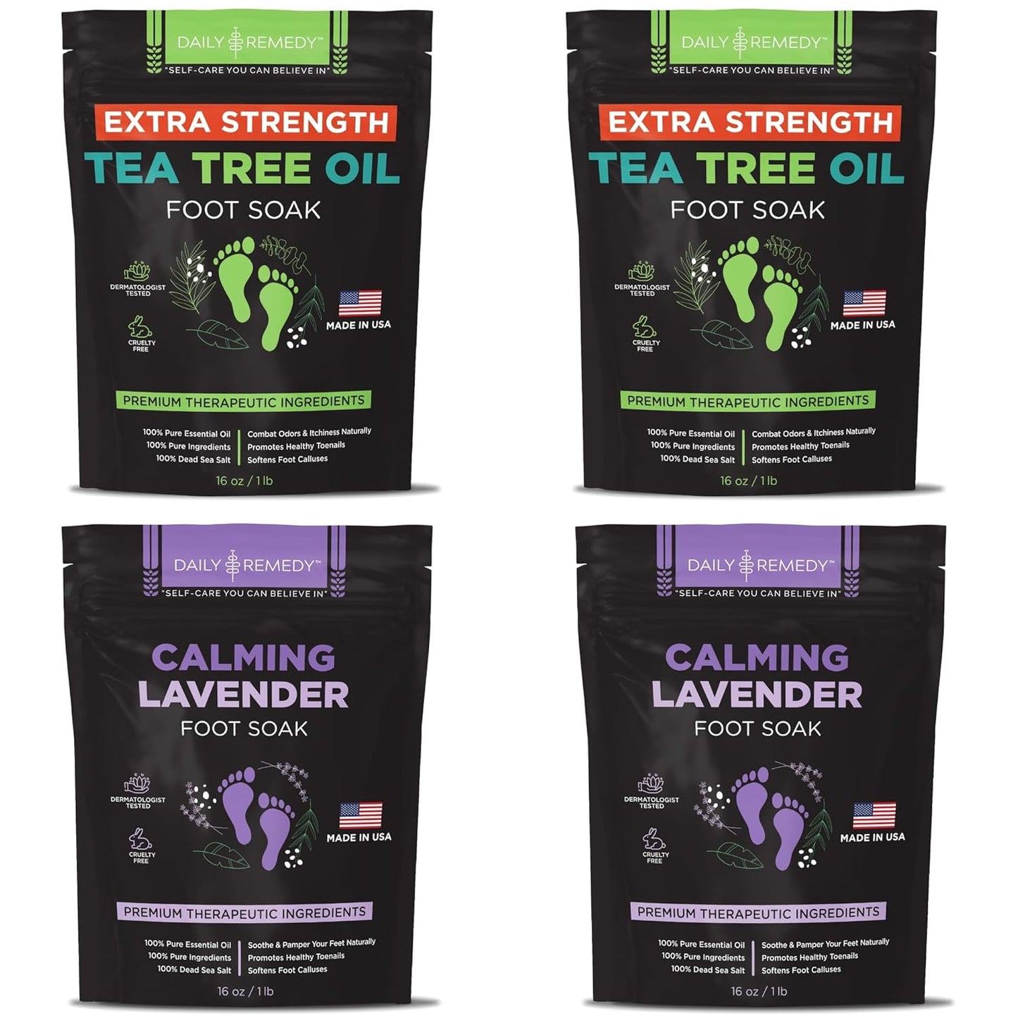 Daily Remedy Foot Soak Set - Tea Tree Oil & Lavender Soothing