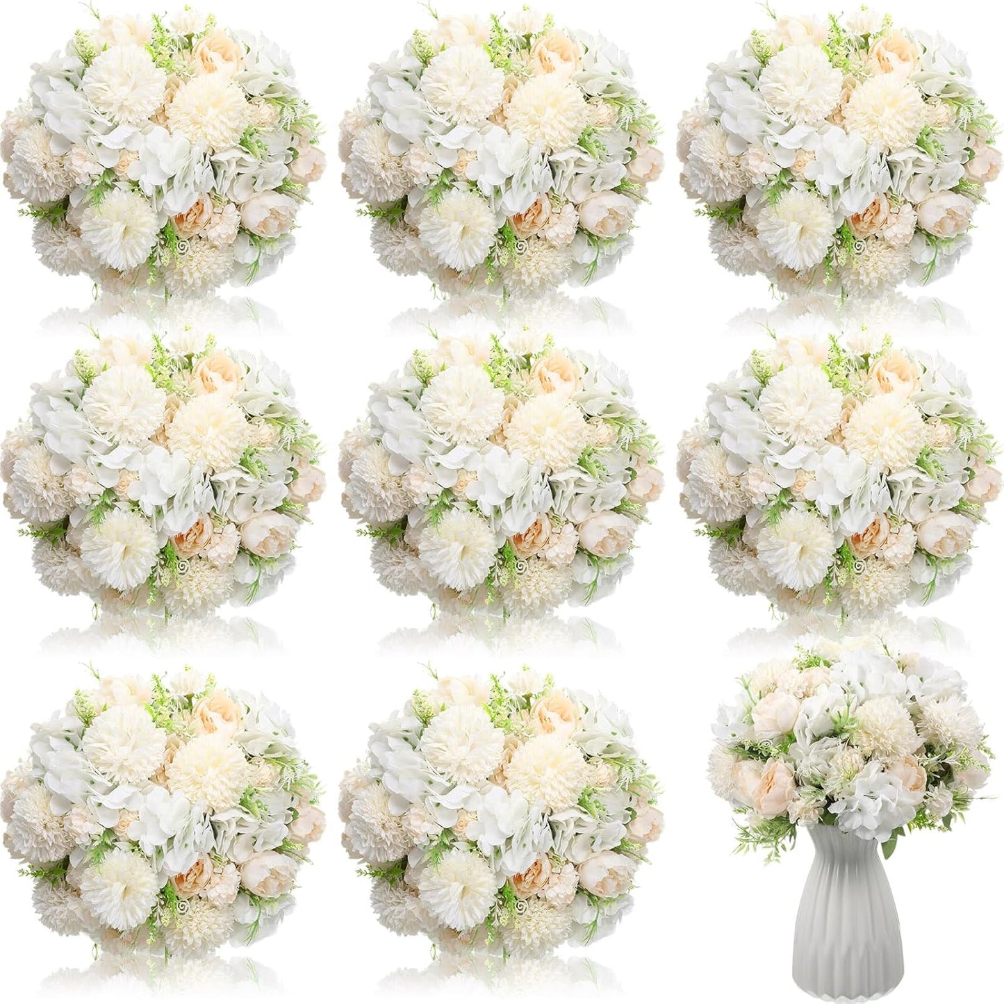 Artificial Peonies Silk Flowers Bouquet for Wedding Decor