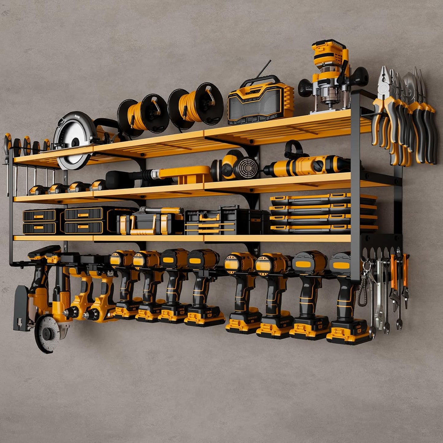 48in Large Power Tools Organizer Wall Mount for Garage Storage
