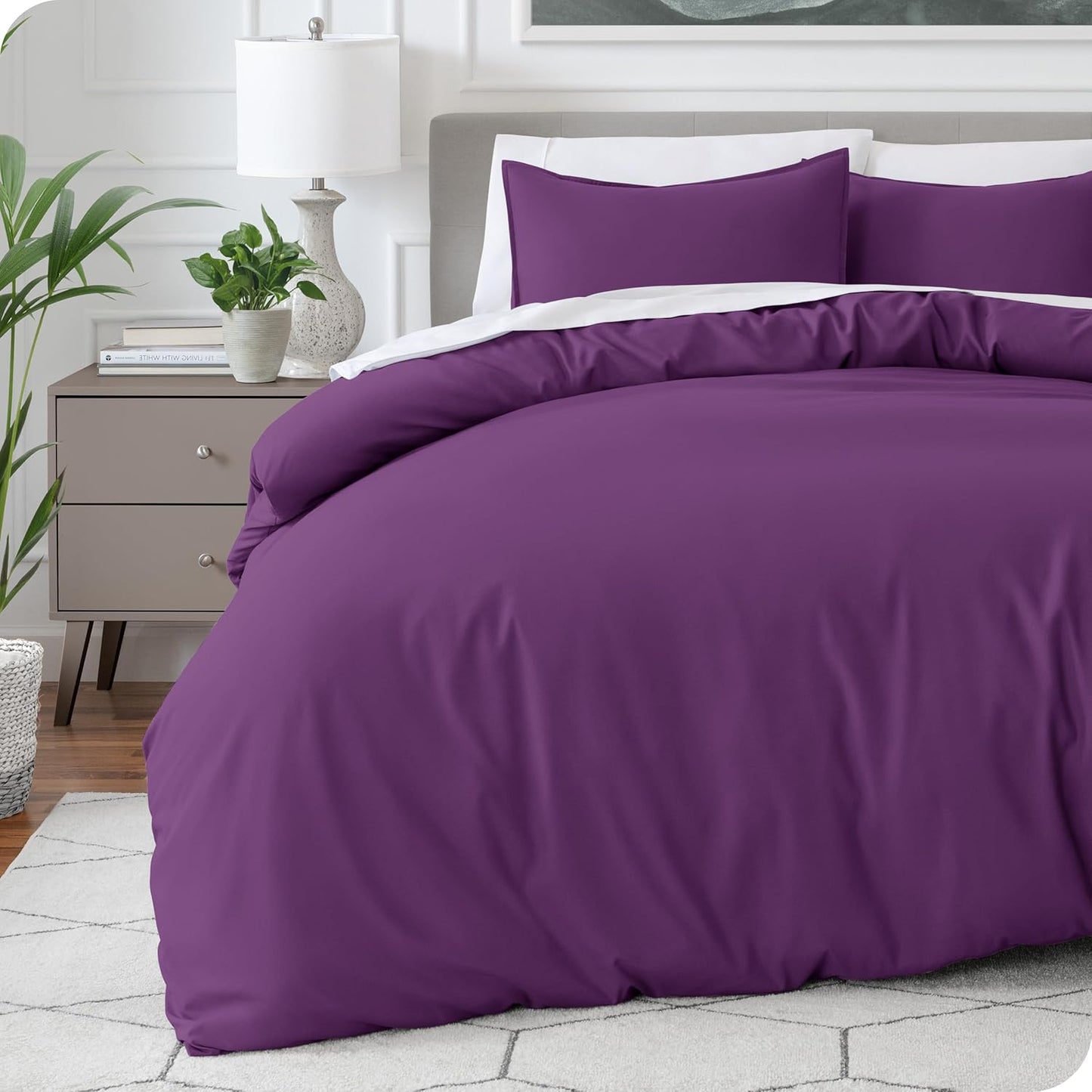 Bare Home King Size Duvet Cover Set - Premium Soft Bedding