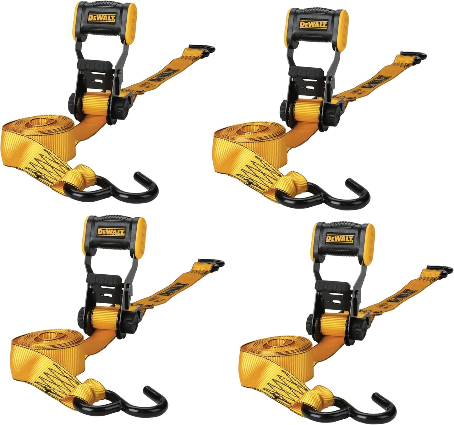 DEWALT Ratchet Tie Down Straps for Heavy-Duty Cargo Hauling