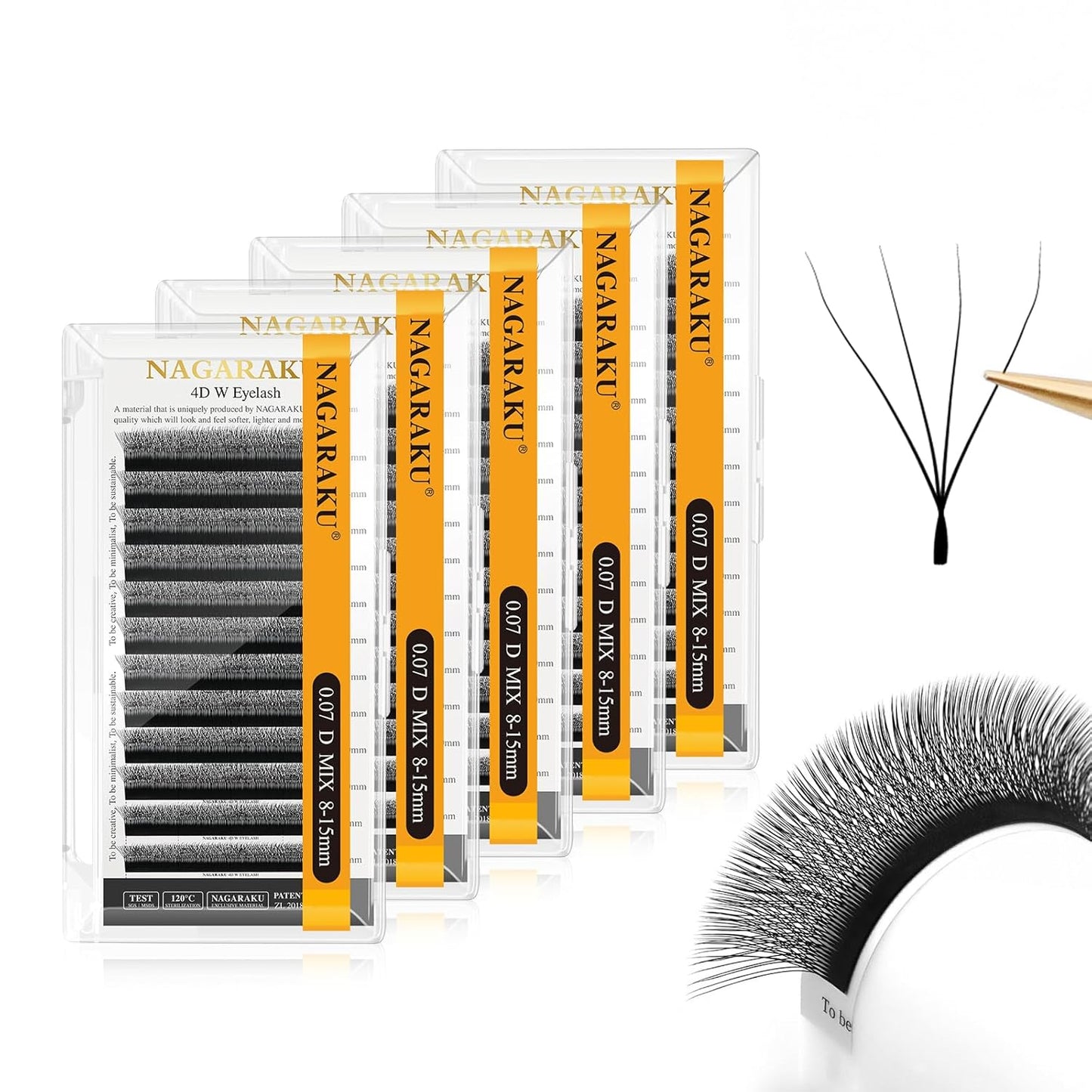 4D W Shape Eyelash Extensions for Effortless Volume and Style