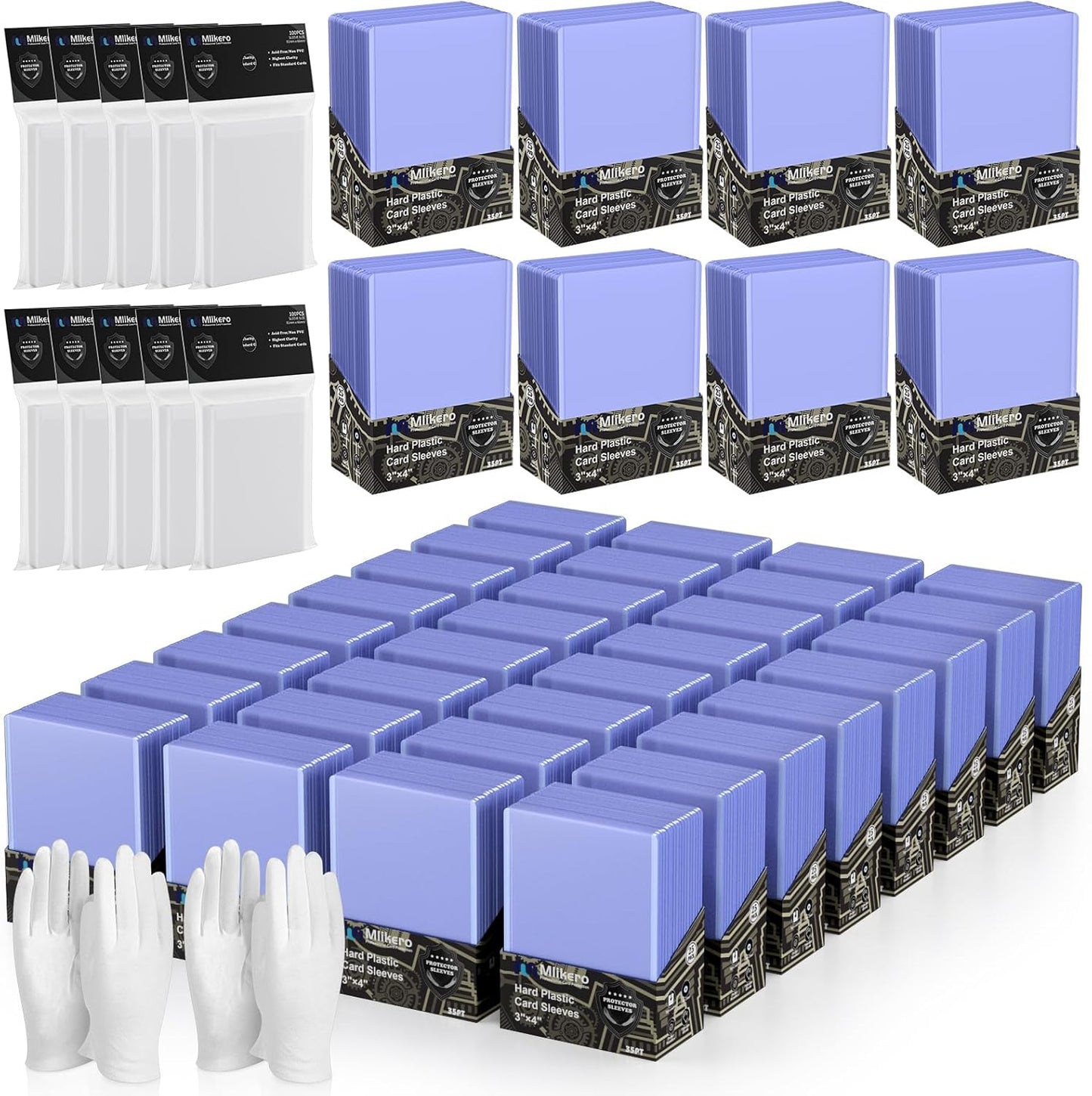 2000 Card Sleeves Top Loaders for Cards - Premium Protectors Set