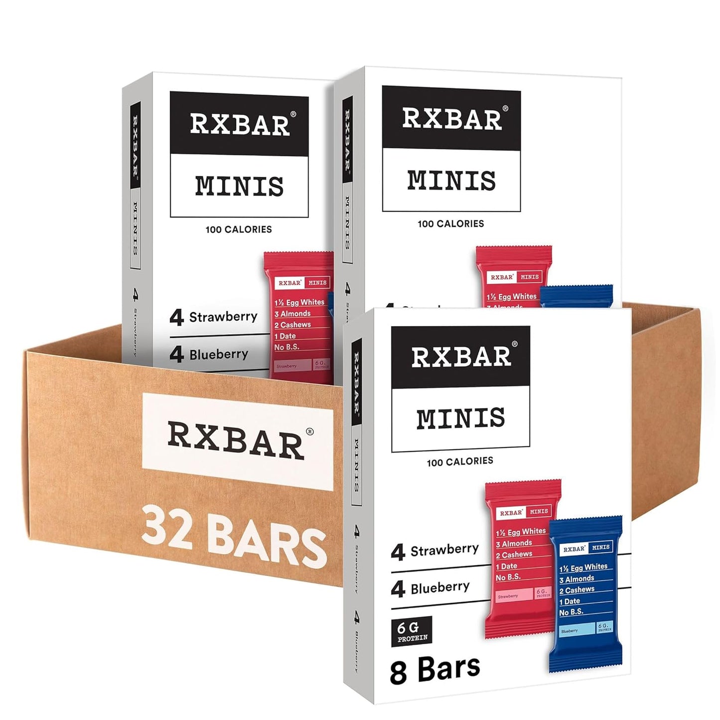RXBAR Minis Protein Bars Variety Pack - 6g Protein, Gluten Free