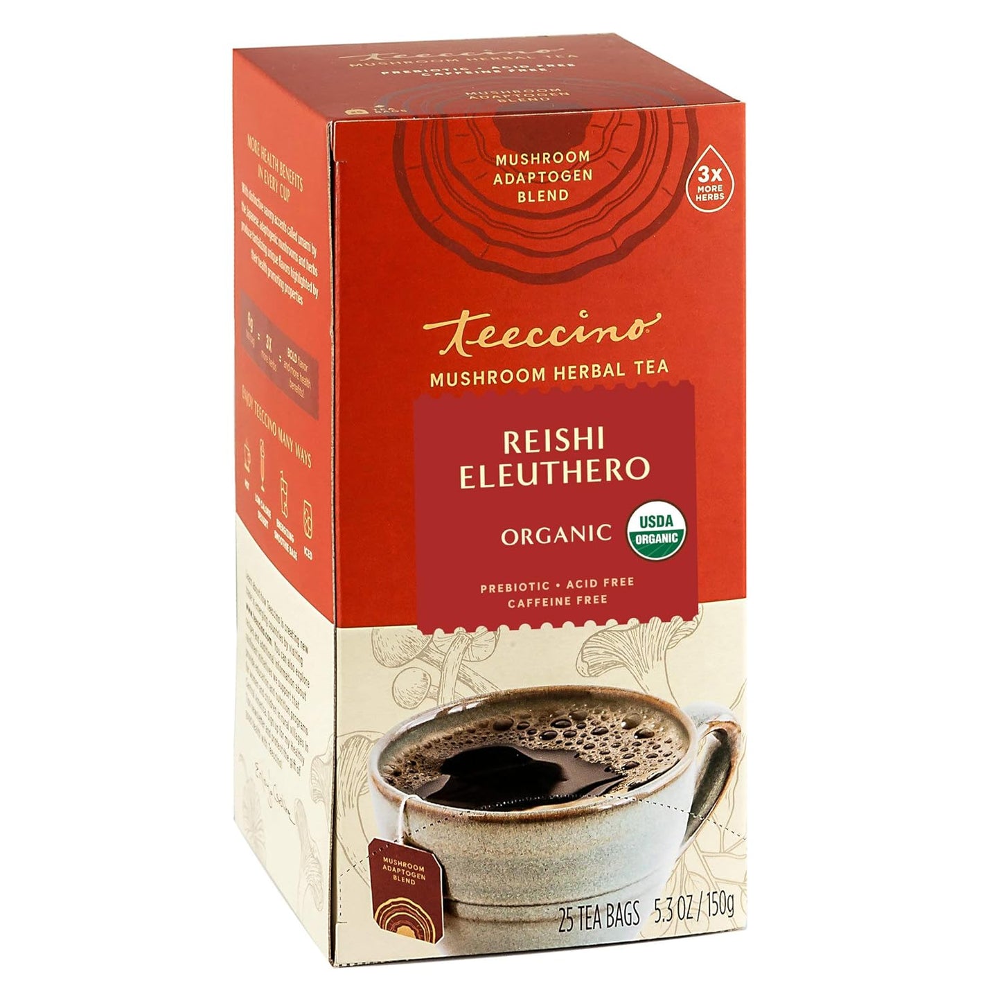 Organic Mushroom Herbal Tea - Caffeine-Free Bliss!