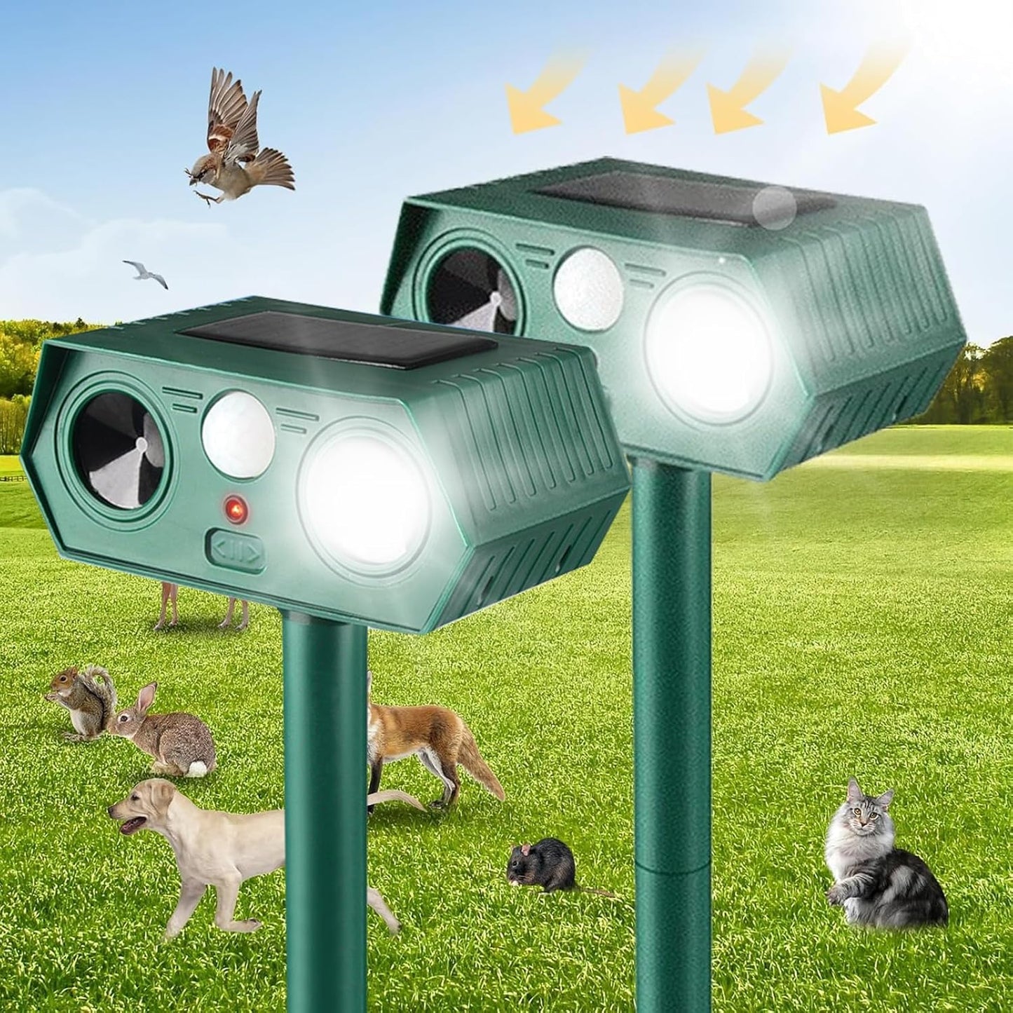 2025 Solar Animal Repellent for Cats, Dogs, and Deer Deterrent