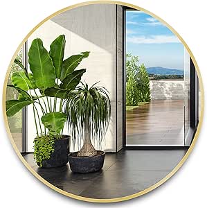 URnicehome 36 Inch Round Mirror for Bedroom and Living Room
