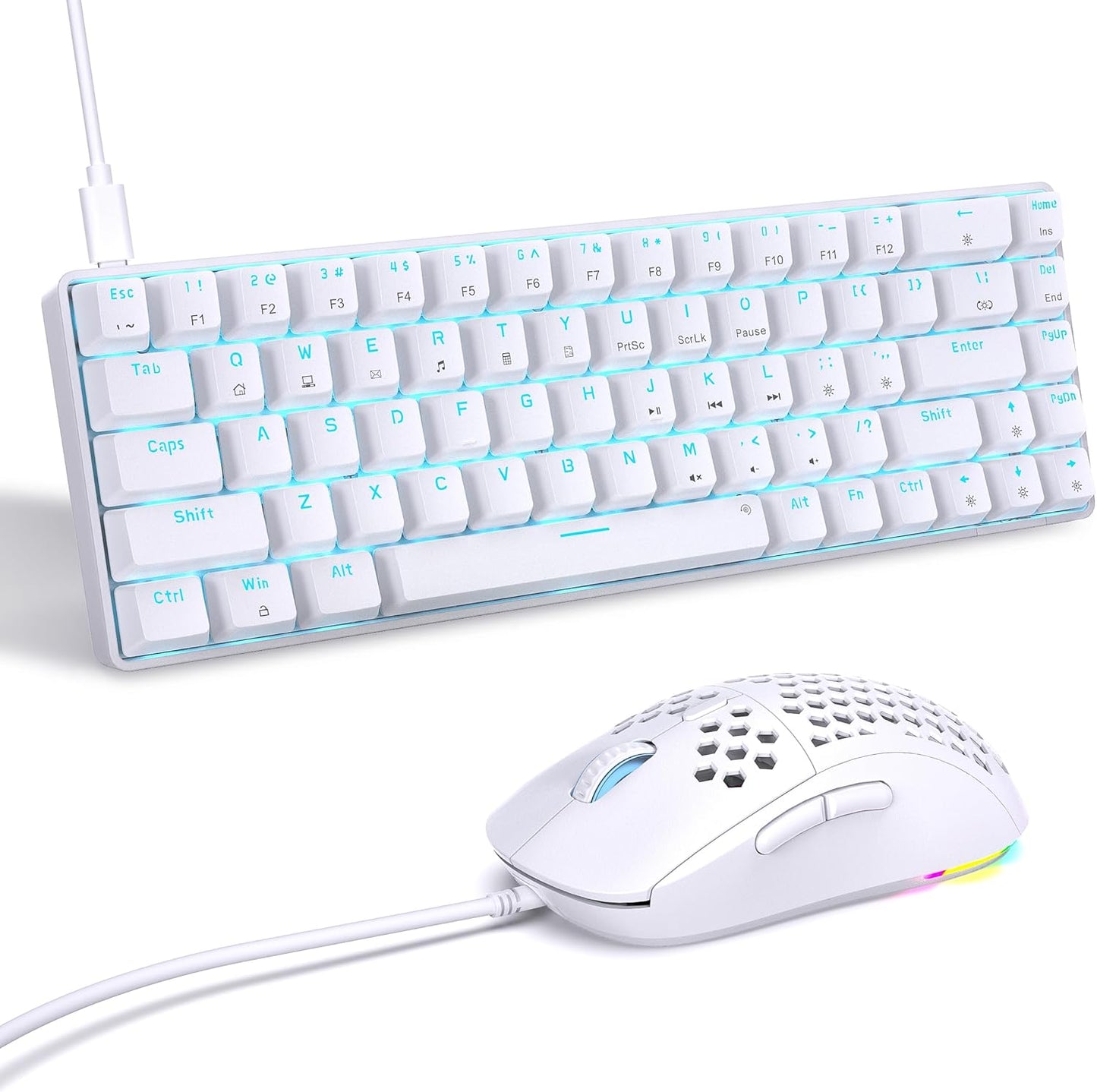 DIERYA 60% Mechanical Gaming Combo Quiet Red Switch