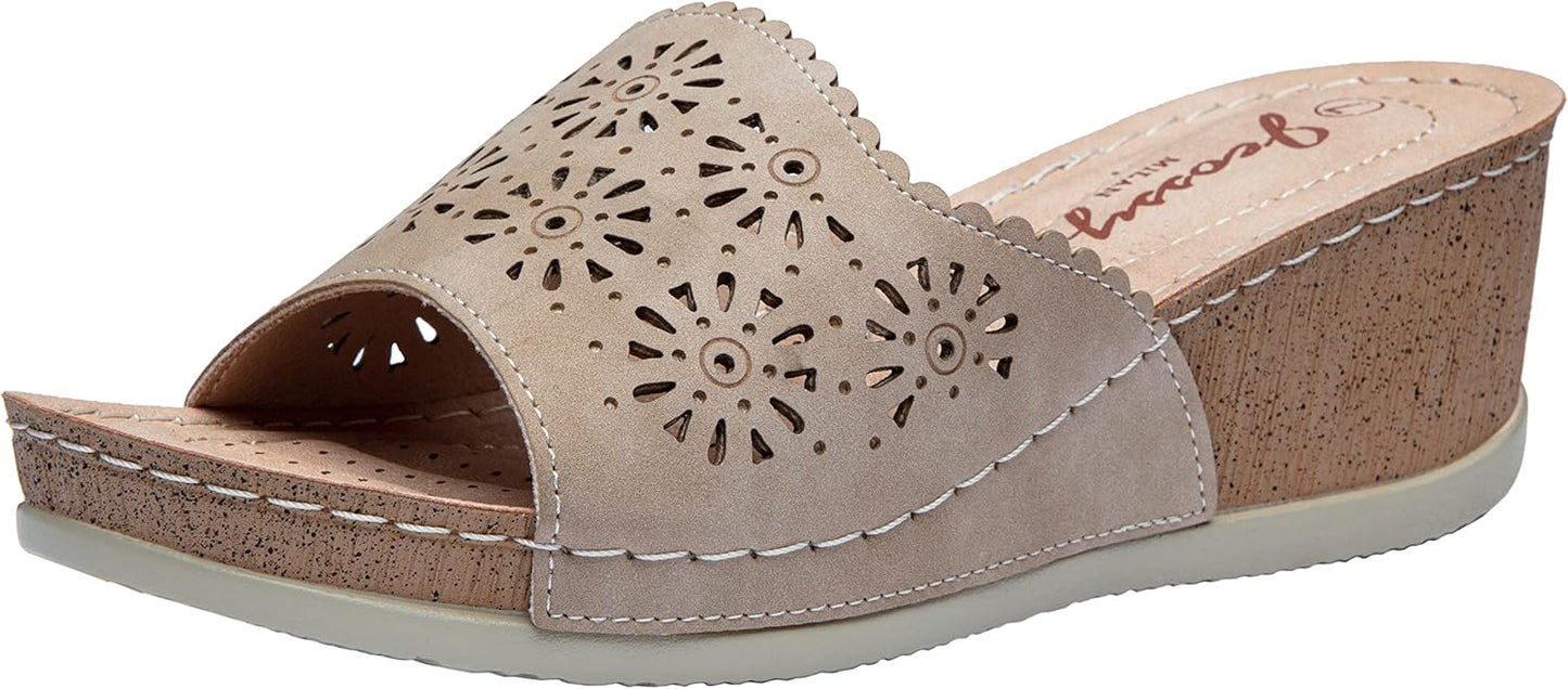 Jeossy Women's Platform Wedge Sandals for Summer Comfort