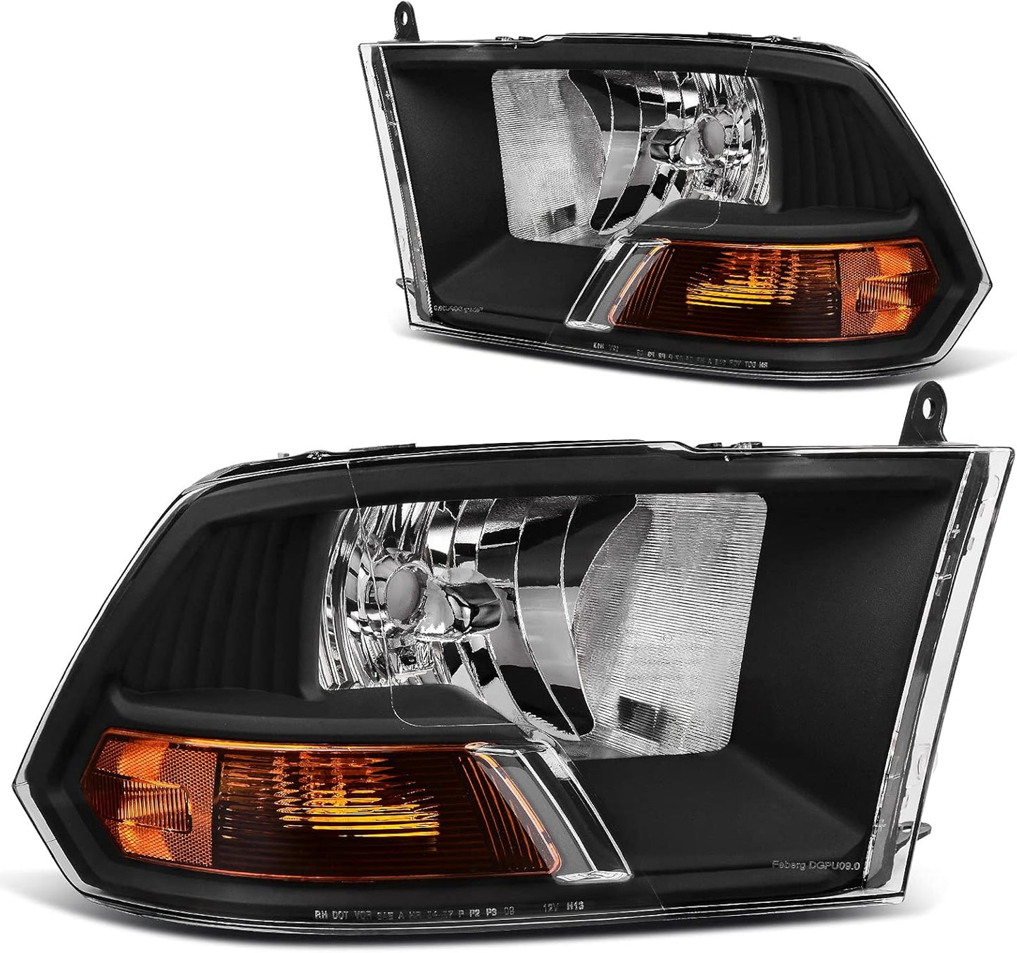 DWVO Headlight Assembly for 2009-2012 Dodge Ram Pickup Models