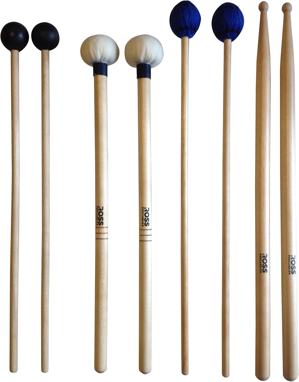 ROSS Percussion Intermediate Drum Mallet Set for Musicians