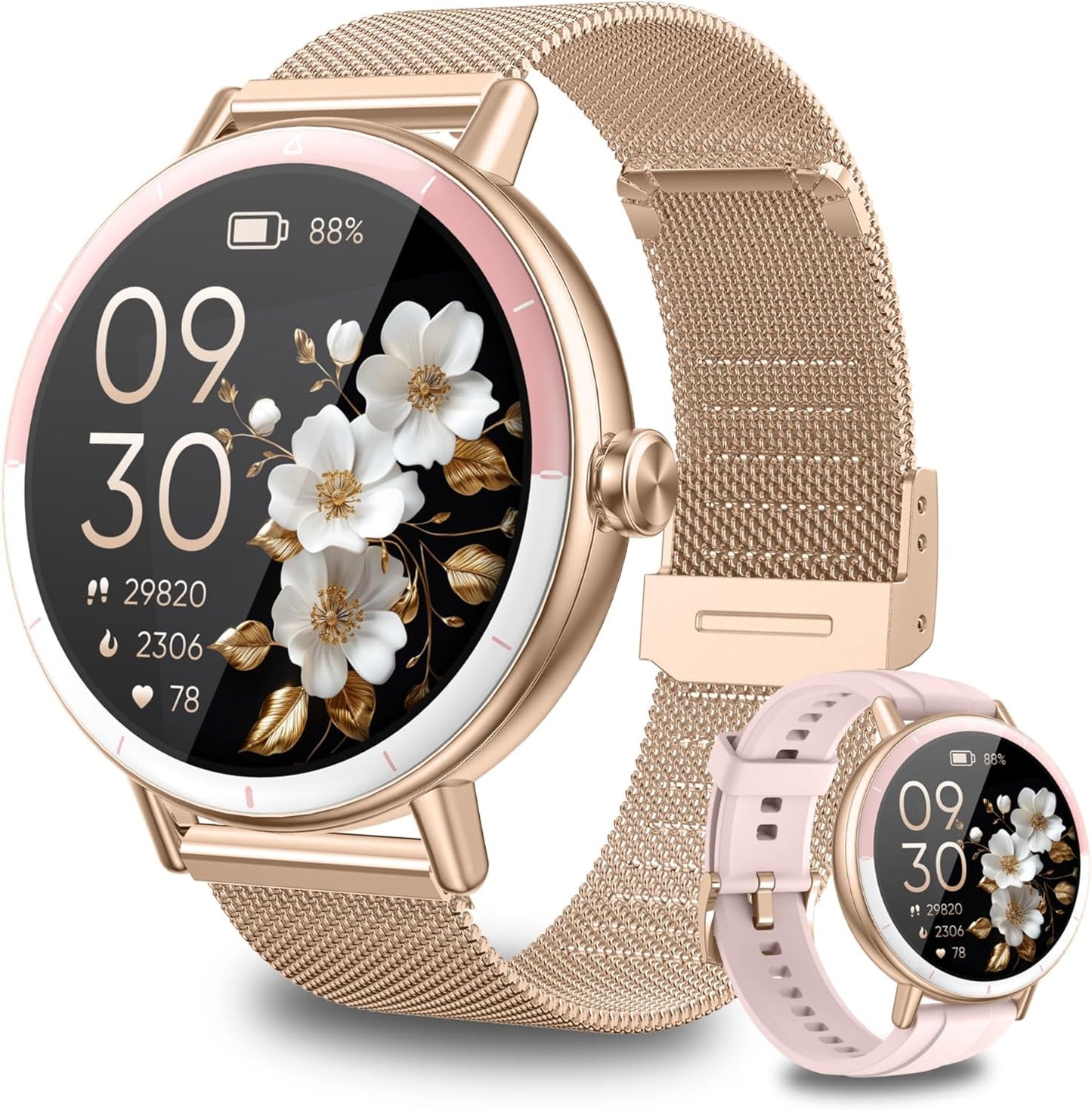 KEEPONFIT Smart Watches for Women: Fitness Tracker with Bluetooth