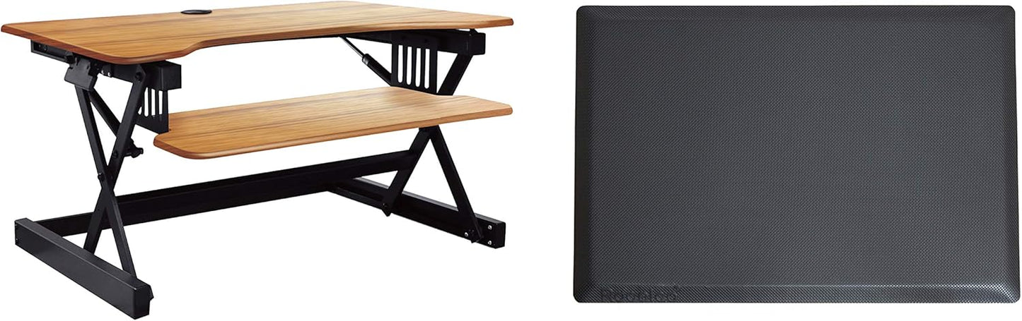 Rocelco 40in Height Adjustable Standing Desk Converter Bundle