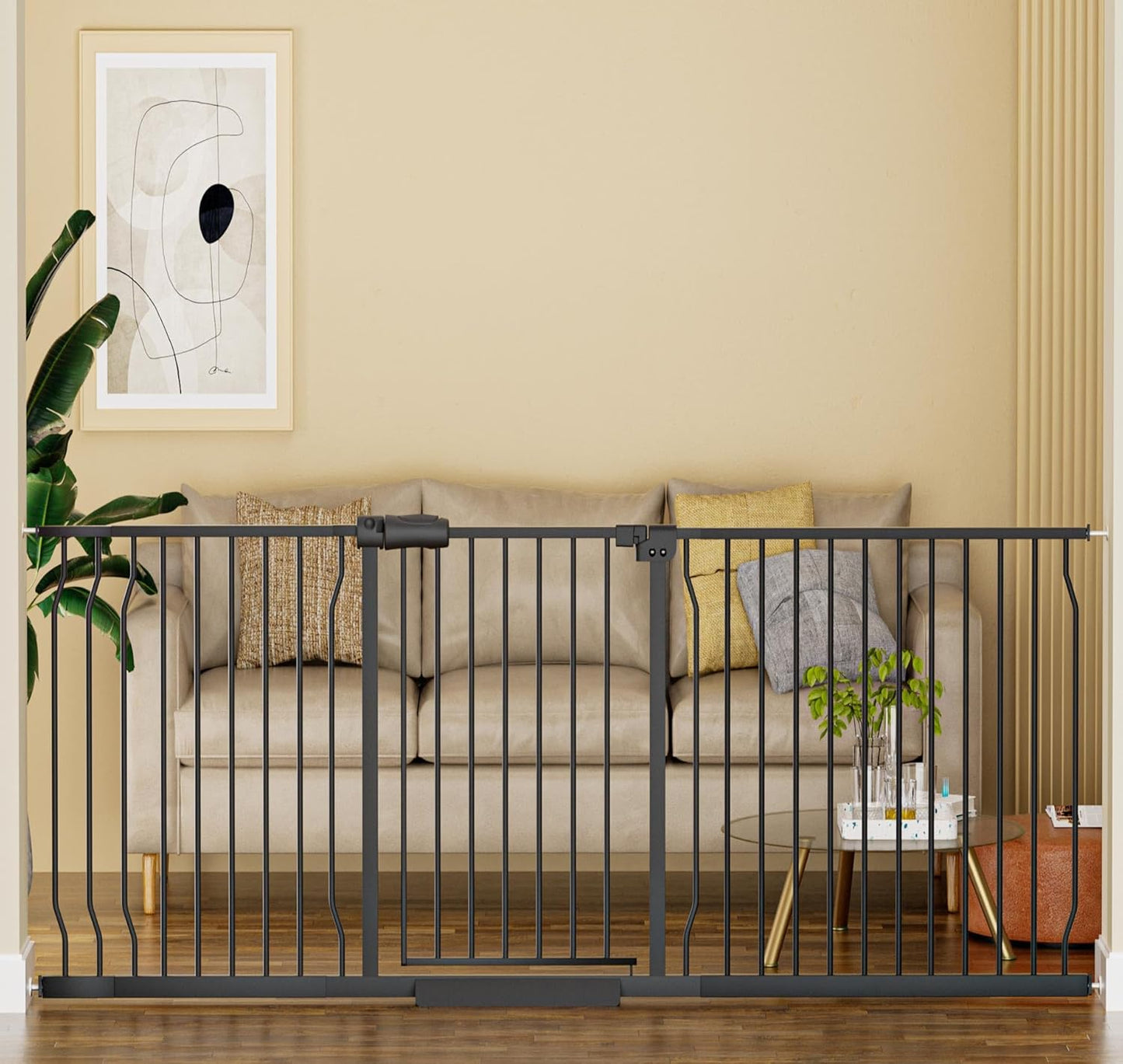 Extra Wide Baby Gate for Stairs and Doorways - Safe & Durable