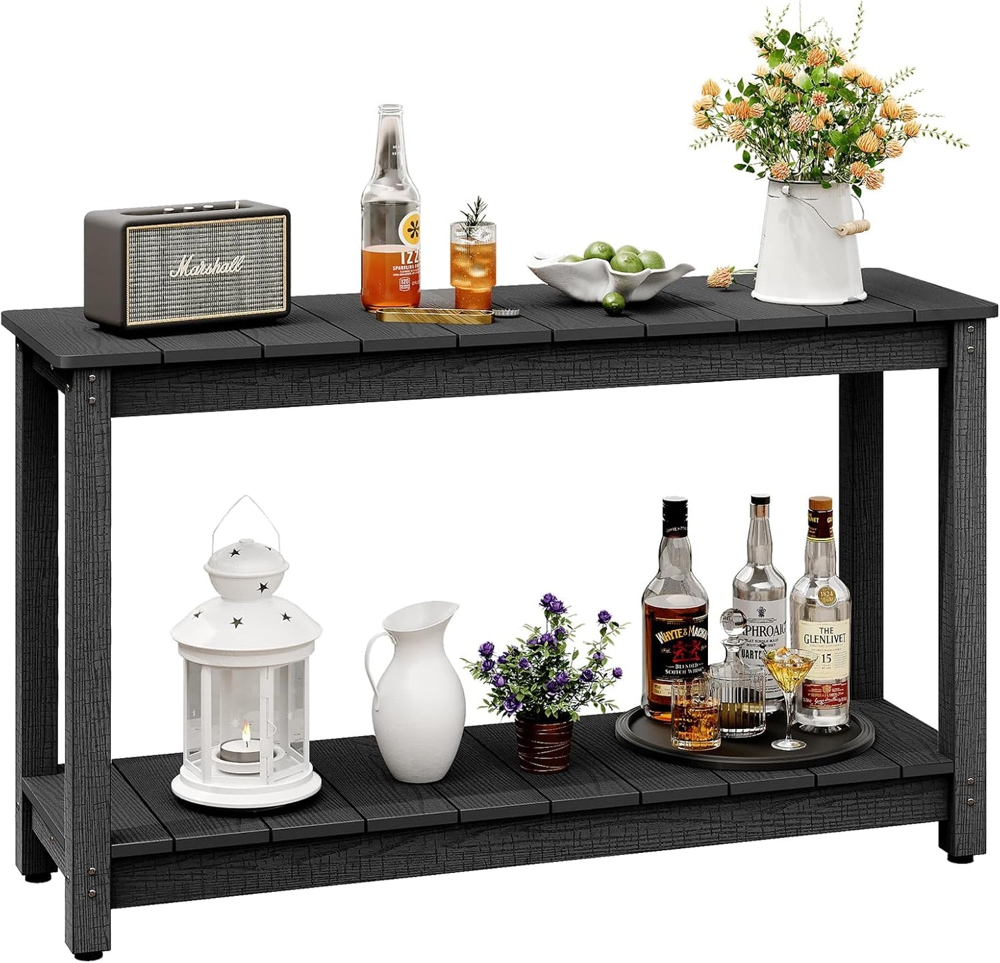 Outdoor Console Table 48in Weather Resistant HIPS Patio Table