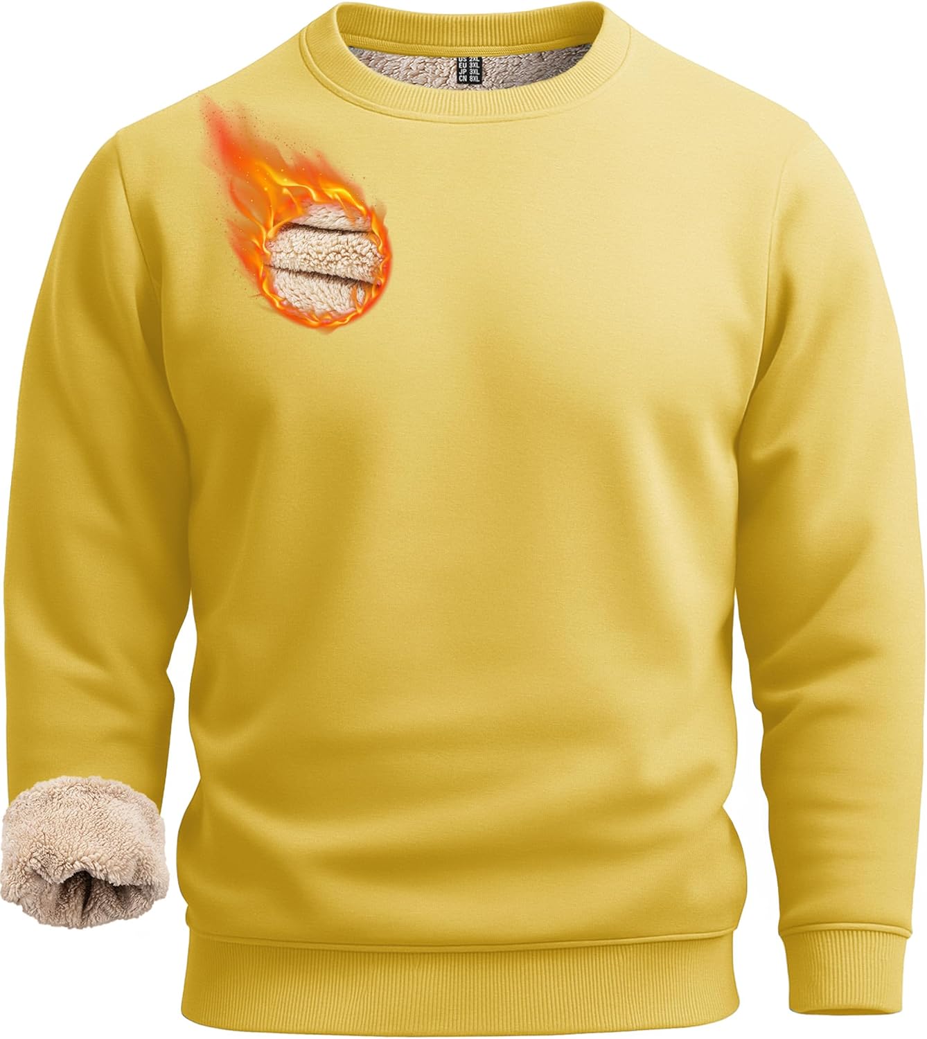 Boladeci Men's Full Sherpa Lined Crewneck Sweatshirts Review