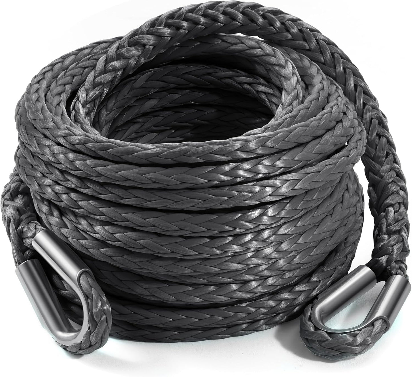 DAYDOOR 3/8ft' x 50ft Synthetic Winch Extension Rope for Recovery