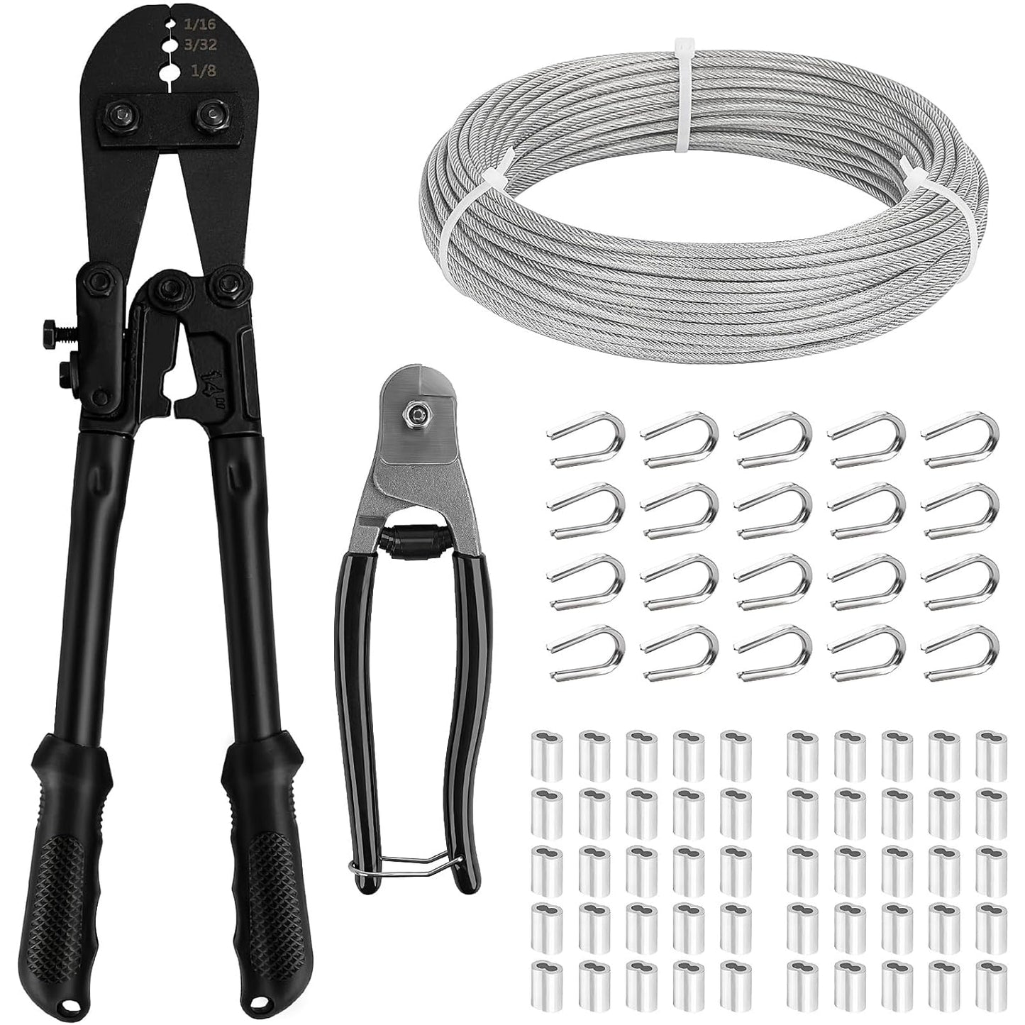1/8 Stainless Steel Cable Wire Rope Kit for Versatile Use