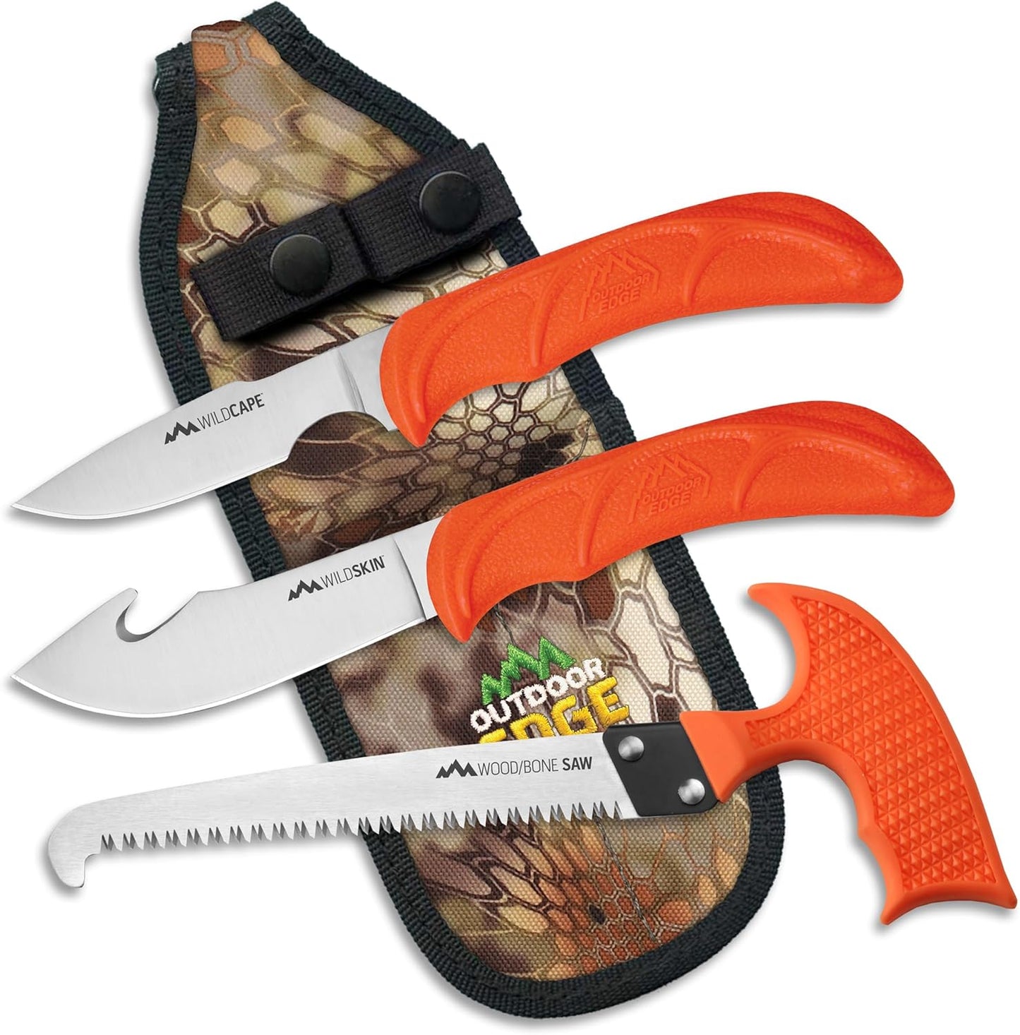 WildGuide 4-Piece Hunting Knife Set | Razor-Sharp Blades, Camo Sheath