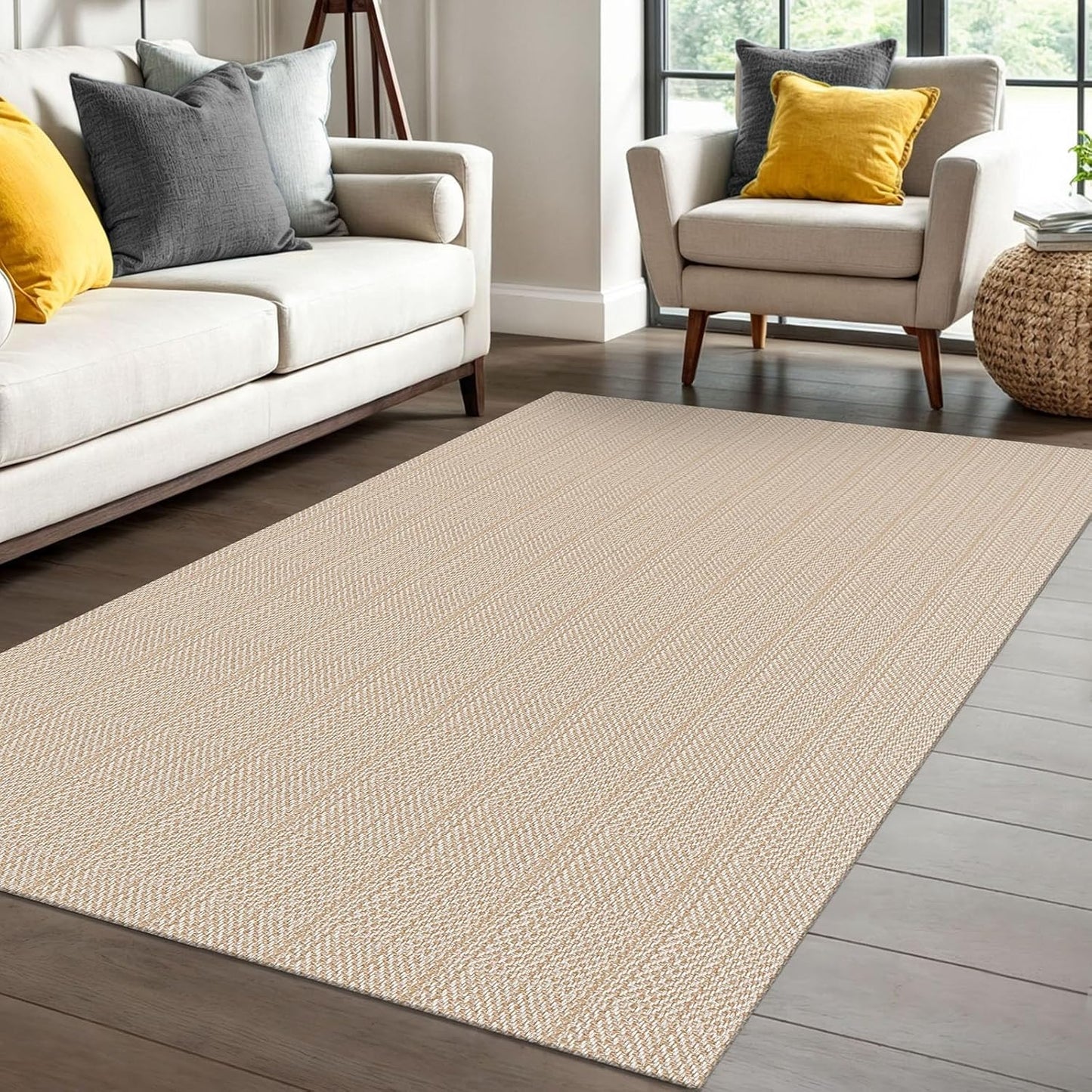 IOHOUZE Washable Area Rug 4x6 Non Slip for Indoor Spaces