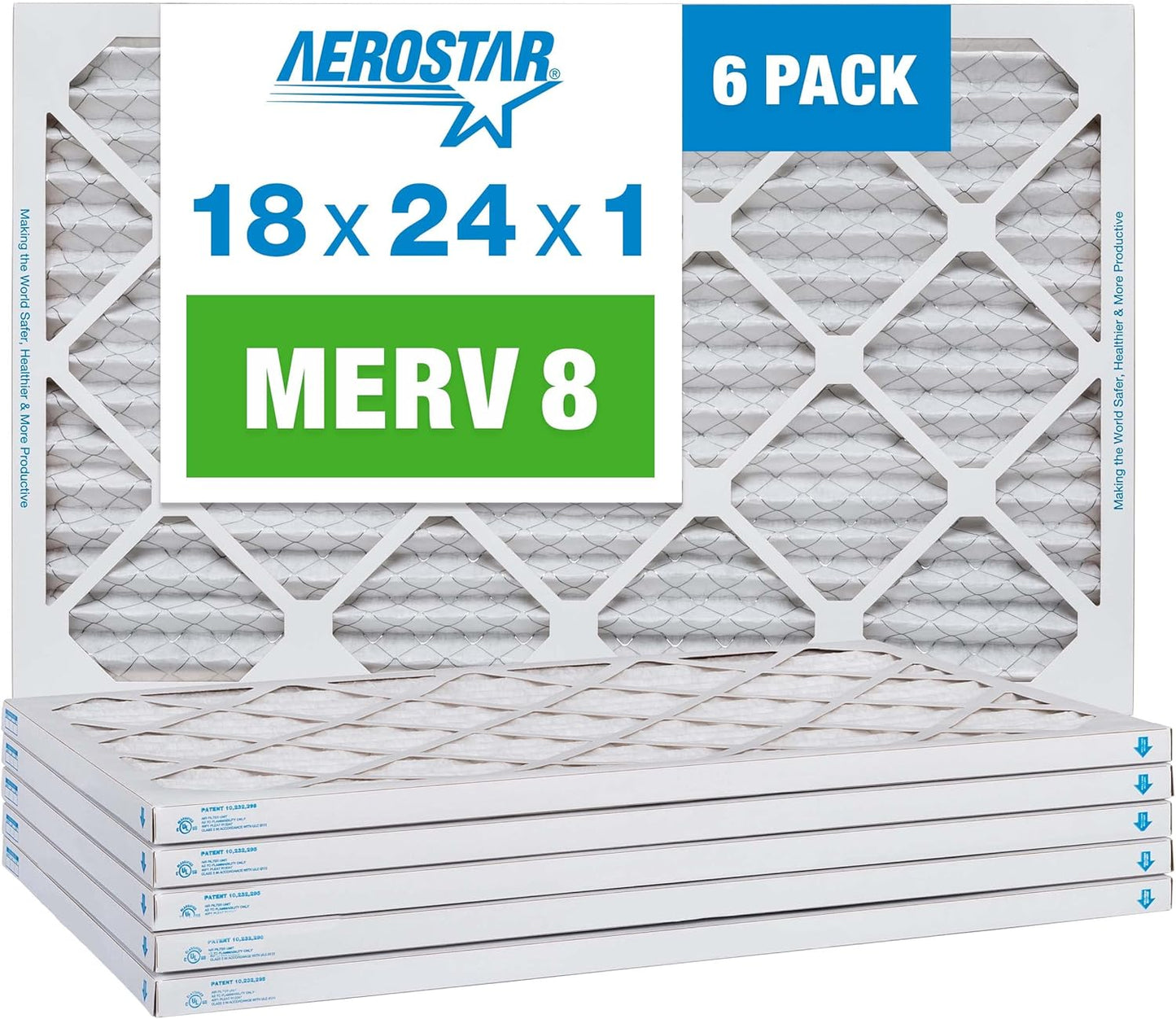Aerostar 18x24x1 MERV 8 Filters for Cleaner Air Quality