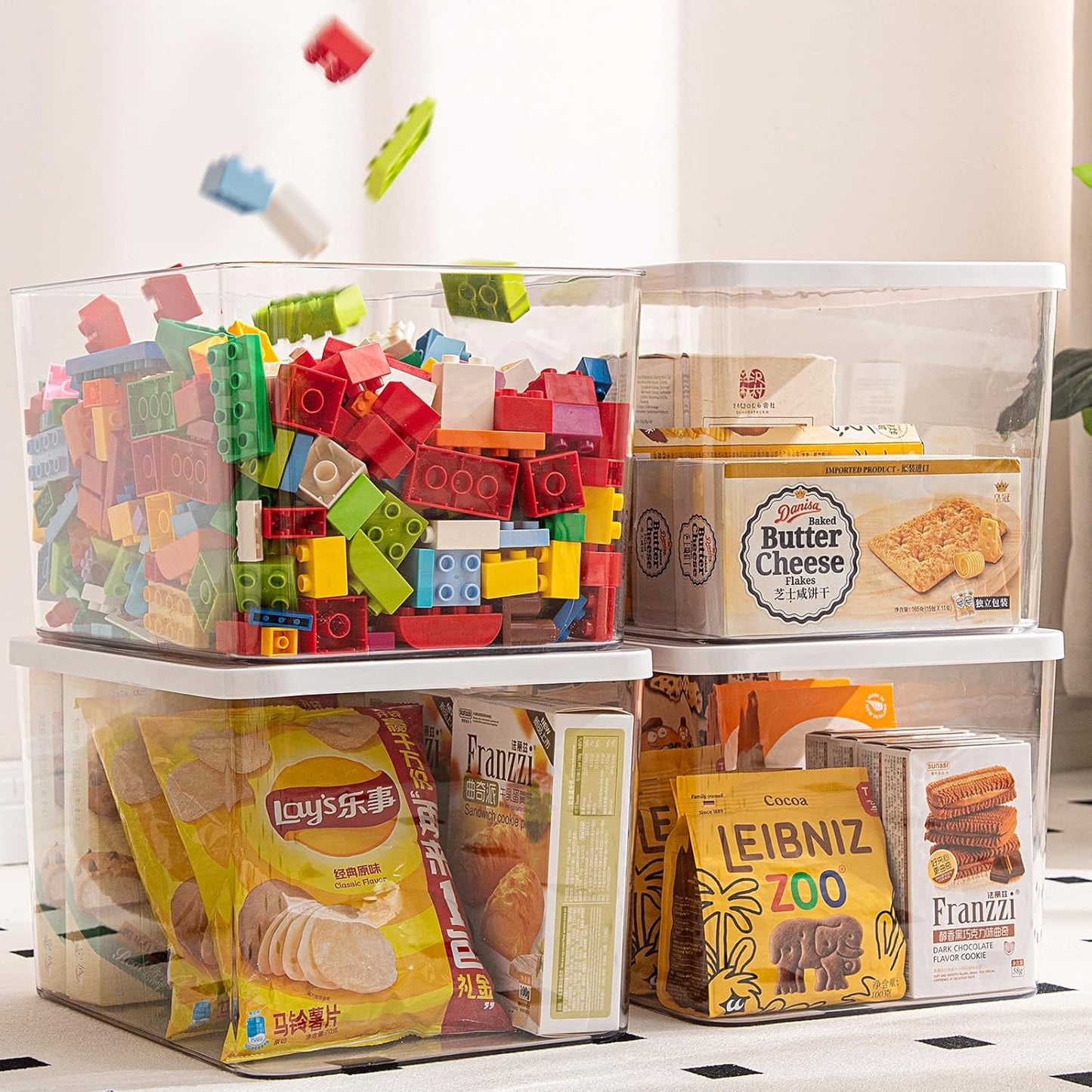 Clear Plastic Storage Bins with Lids for Organized Living Spaces
