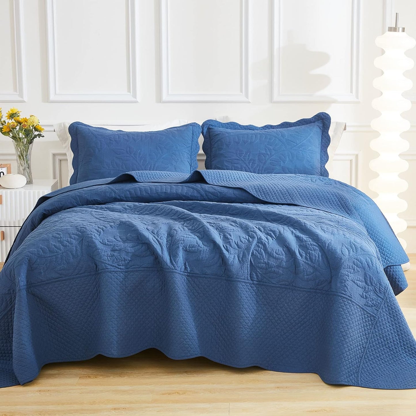 MarCielo Oversized Cotton Quilt Set - Lightweight & Cozy