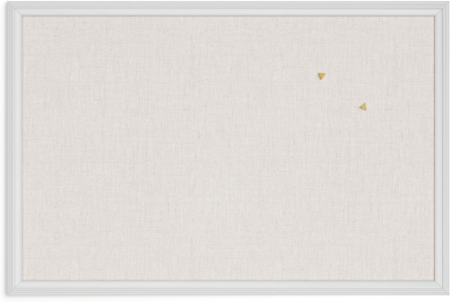 U Brands Farmhouse Bulletin Board with White Wood Frame 30 x 20 in