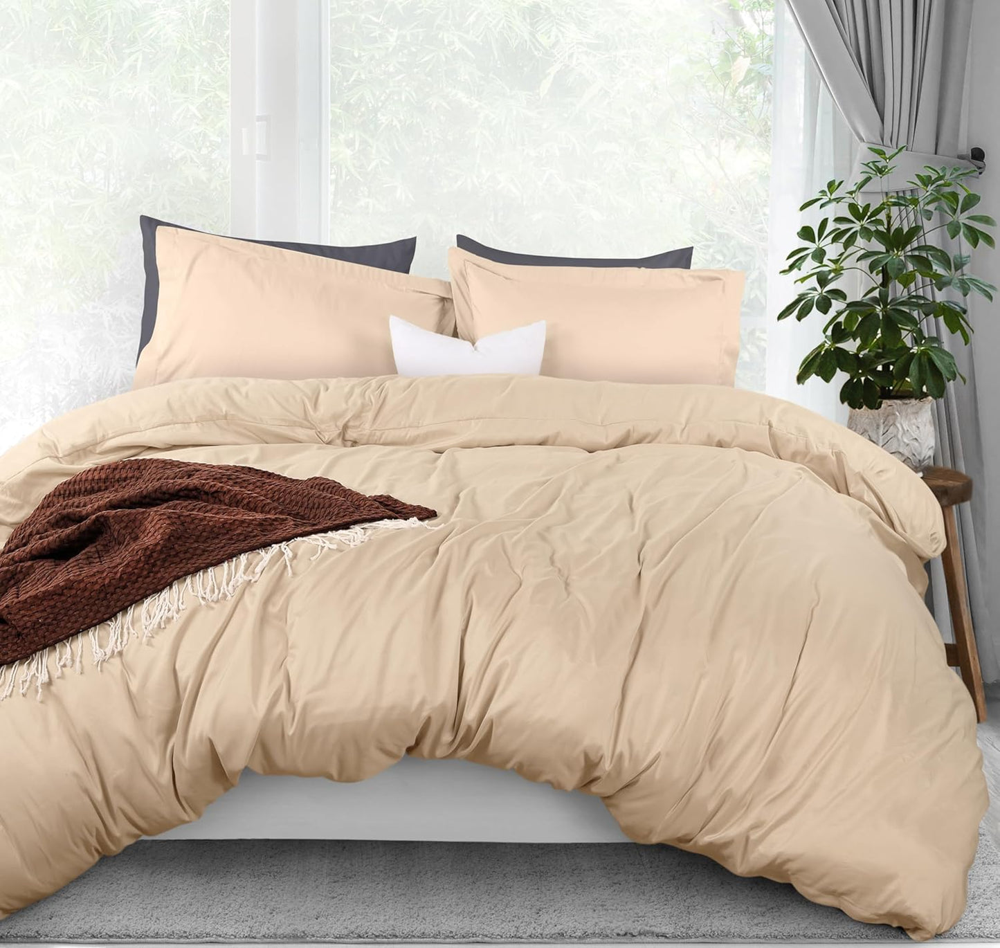 Utopia Bedding Duvet Cover Queen Size Set for Cozy Sleep