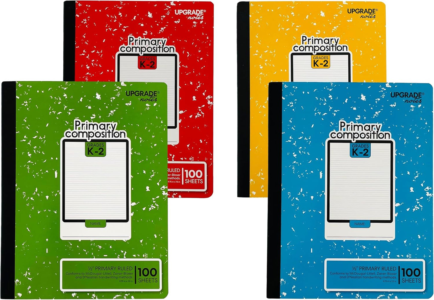 Marble Primary Composition Notebook 4-Pack