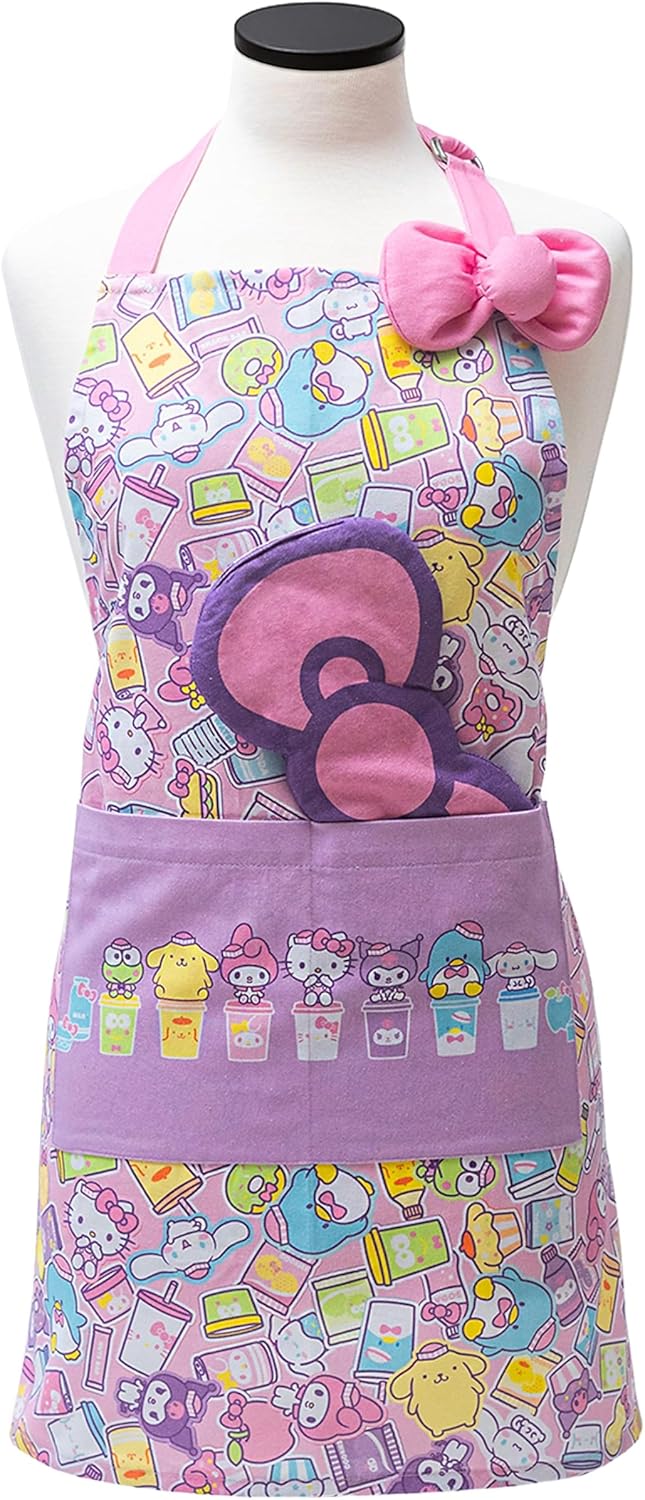 Hello Kitty Print 28in Adult Apron and Pot Holder Set Review