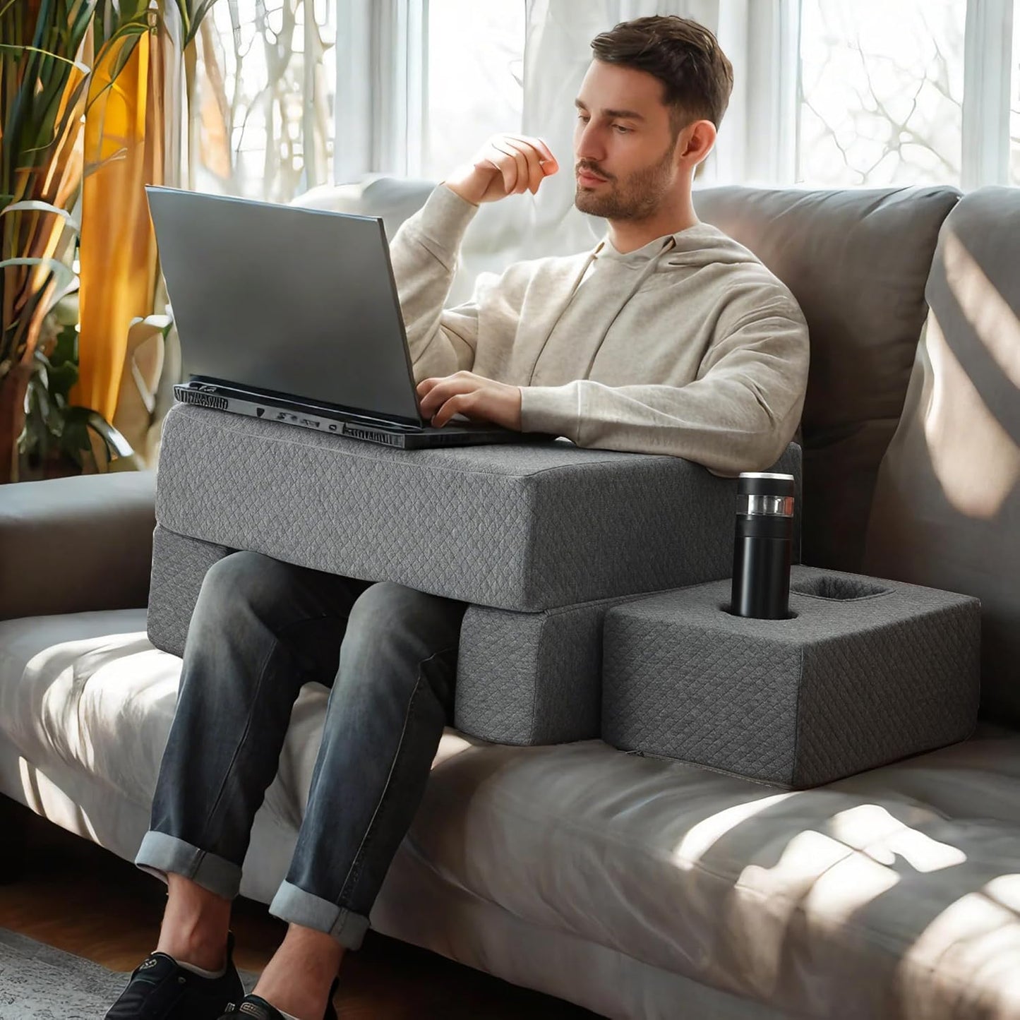 RoyViVa Memory Foam Reading Pillow - Ultimate Comfort