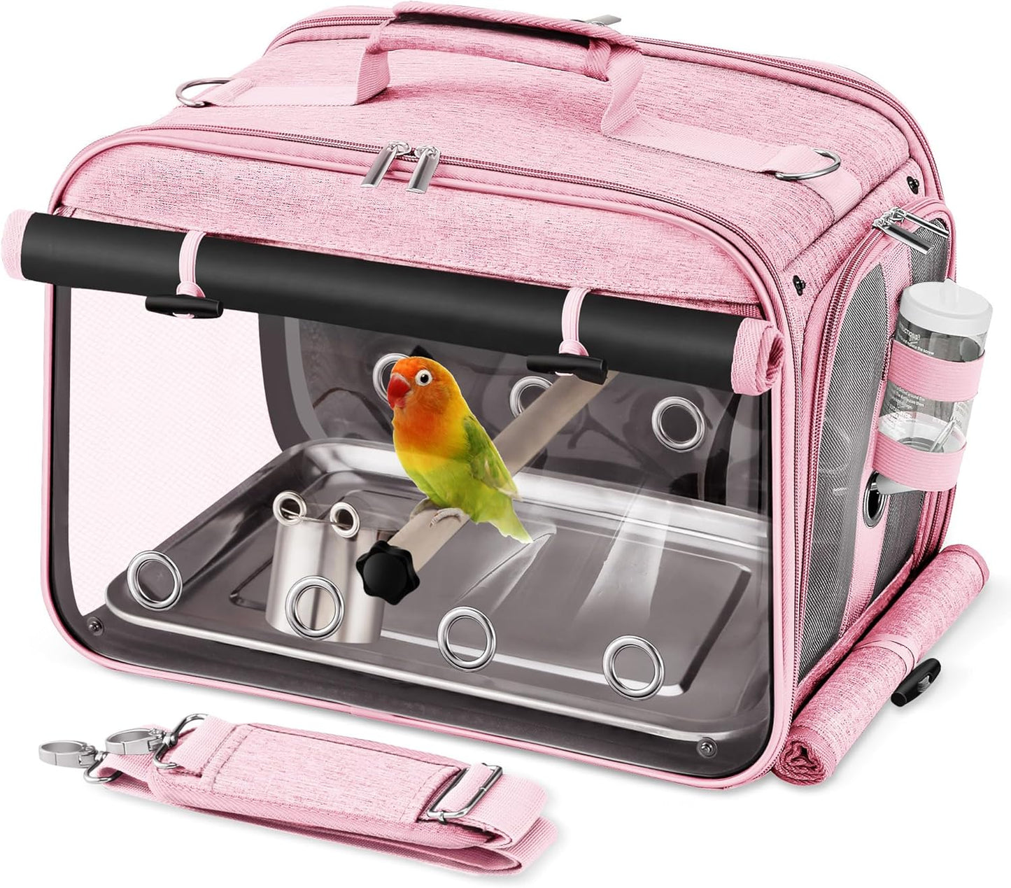 Suertree Bird Carrier Airline Approved Lightweight Travel Cage