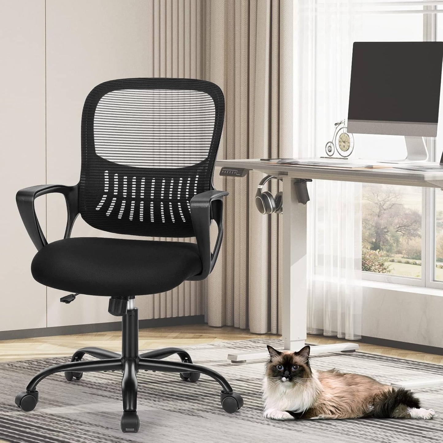 Ergonomic Mesh Executive Chair with Lumbar Support for Comfort