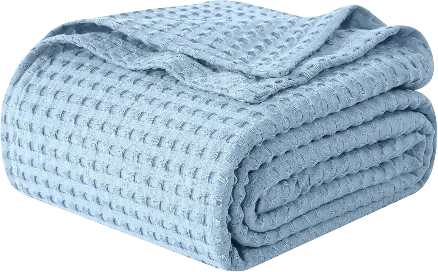 Elegant Comfort Premium 100% Cotton Waffle Blanket for All Seasons