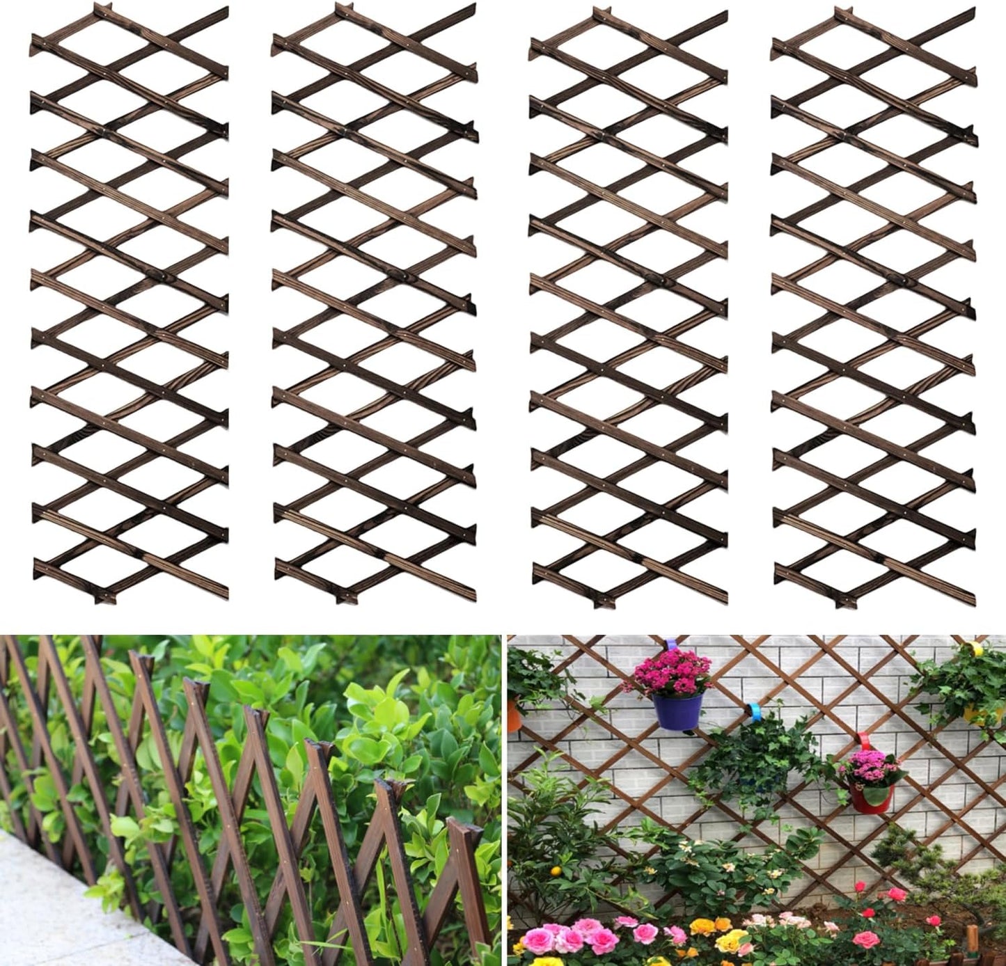 Expandable Garden Trellis for Climbing Plants and Decor