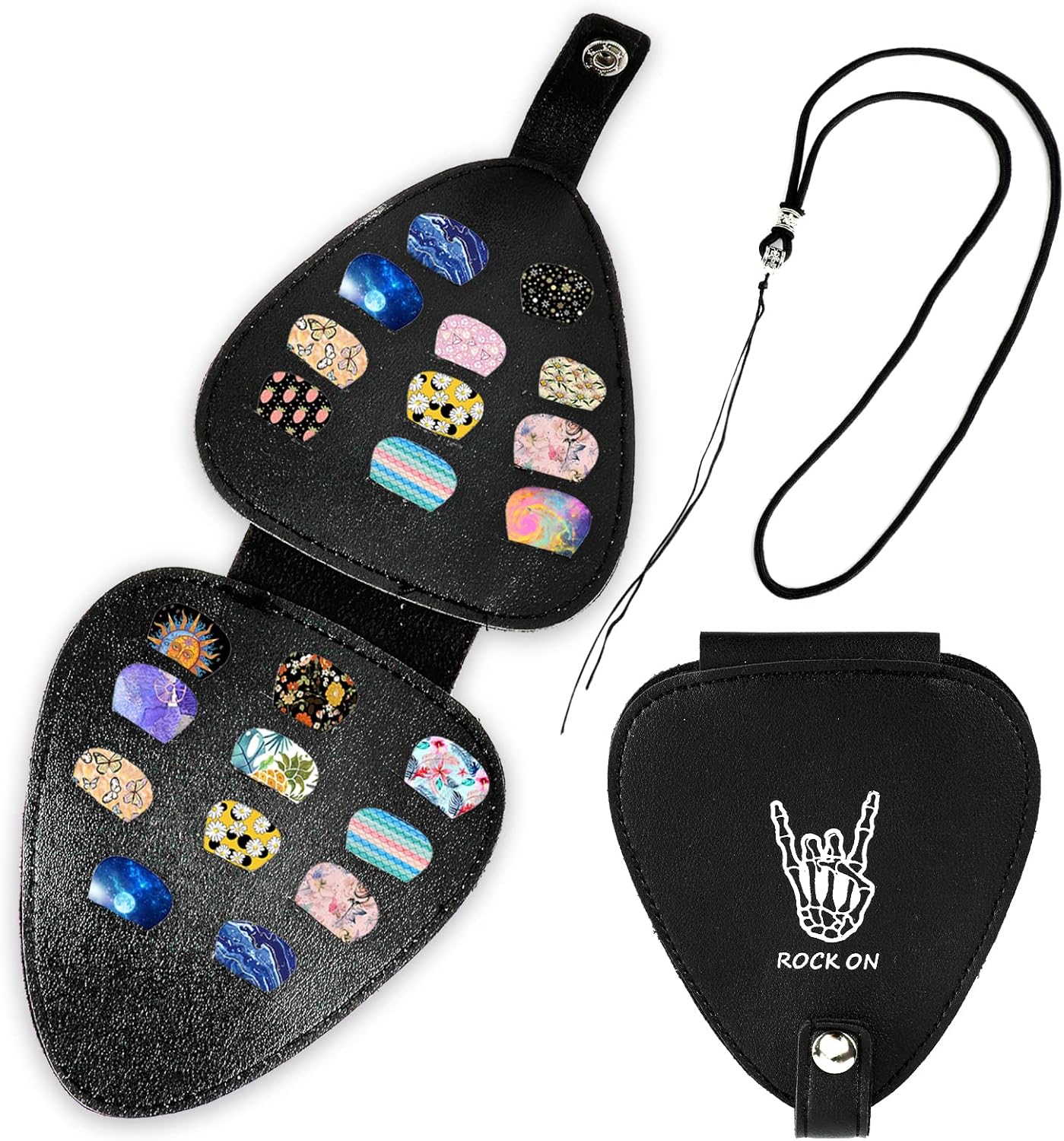 PU Leather Picks Holder Case for Guitar Players