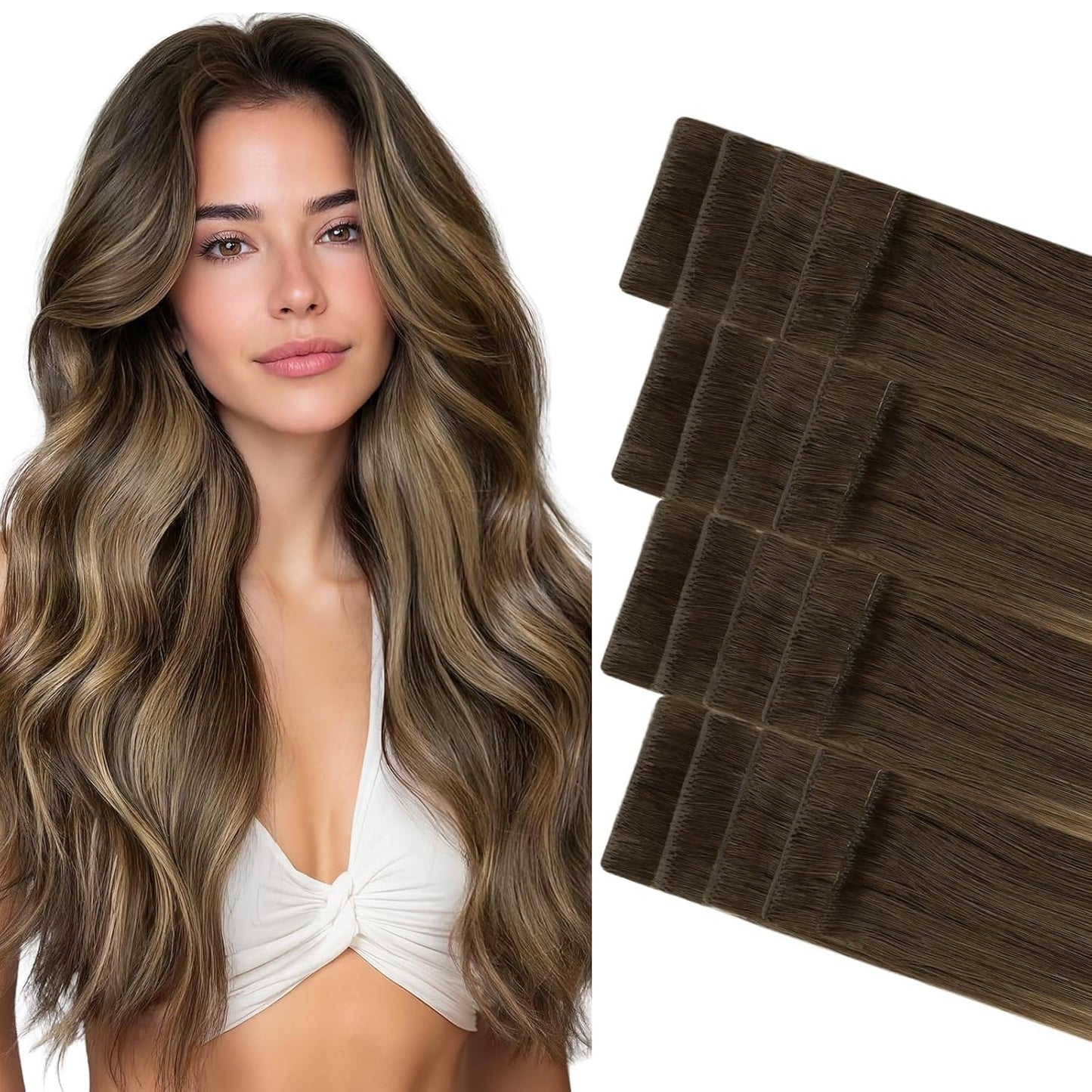 GOO GOO Invisi Edge Tape in Hair Extensions for Natural Look