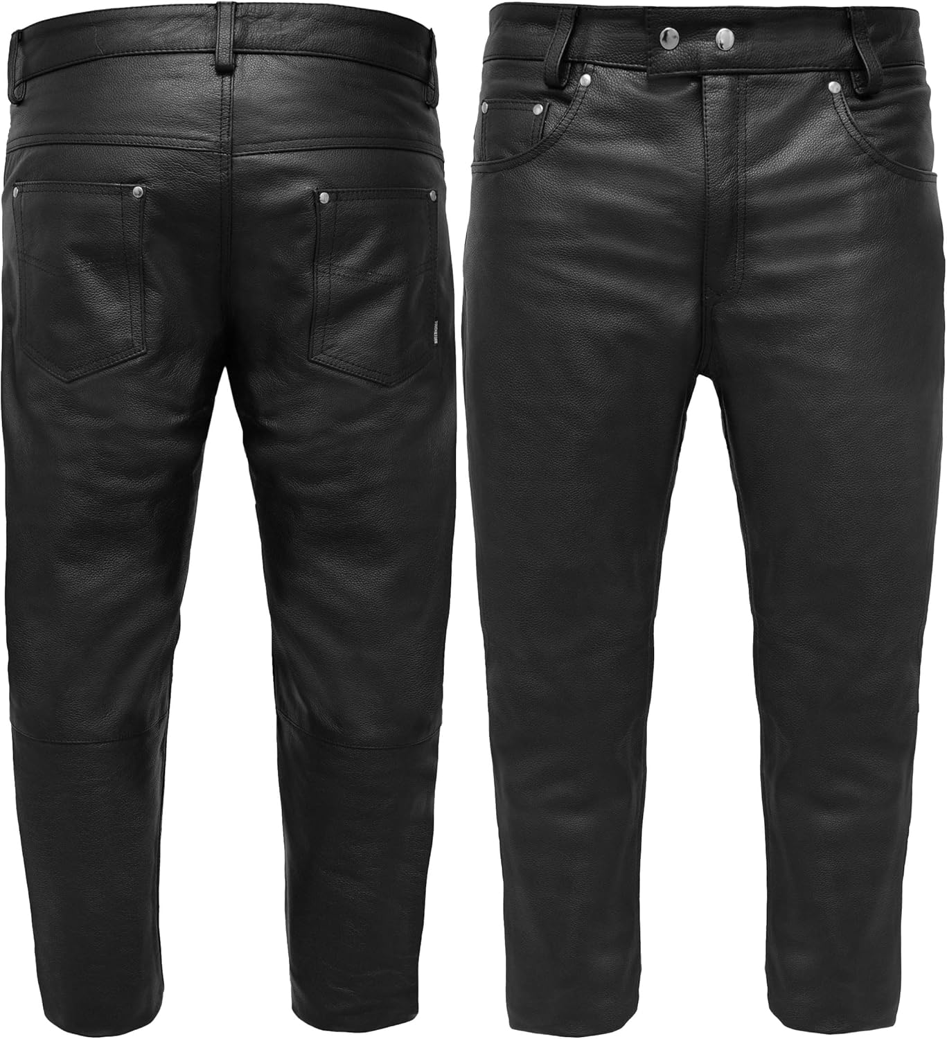 Touch&Torn Leather Motorcycle Pants for Men 30in to 44in Waist