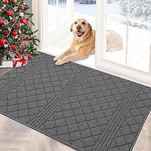 FONEYI Indoor Door Mat 32in x 40in Non-Slip Rubber Backing